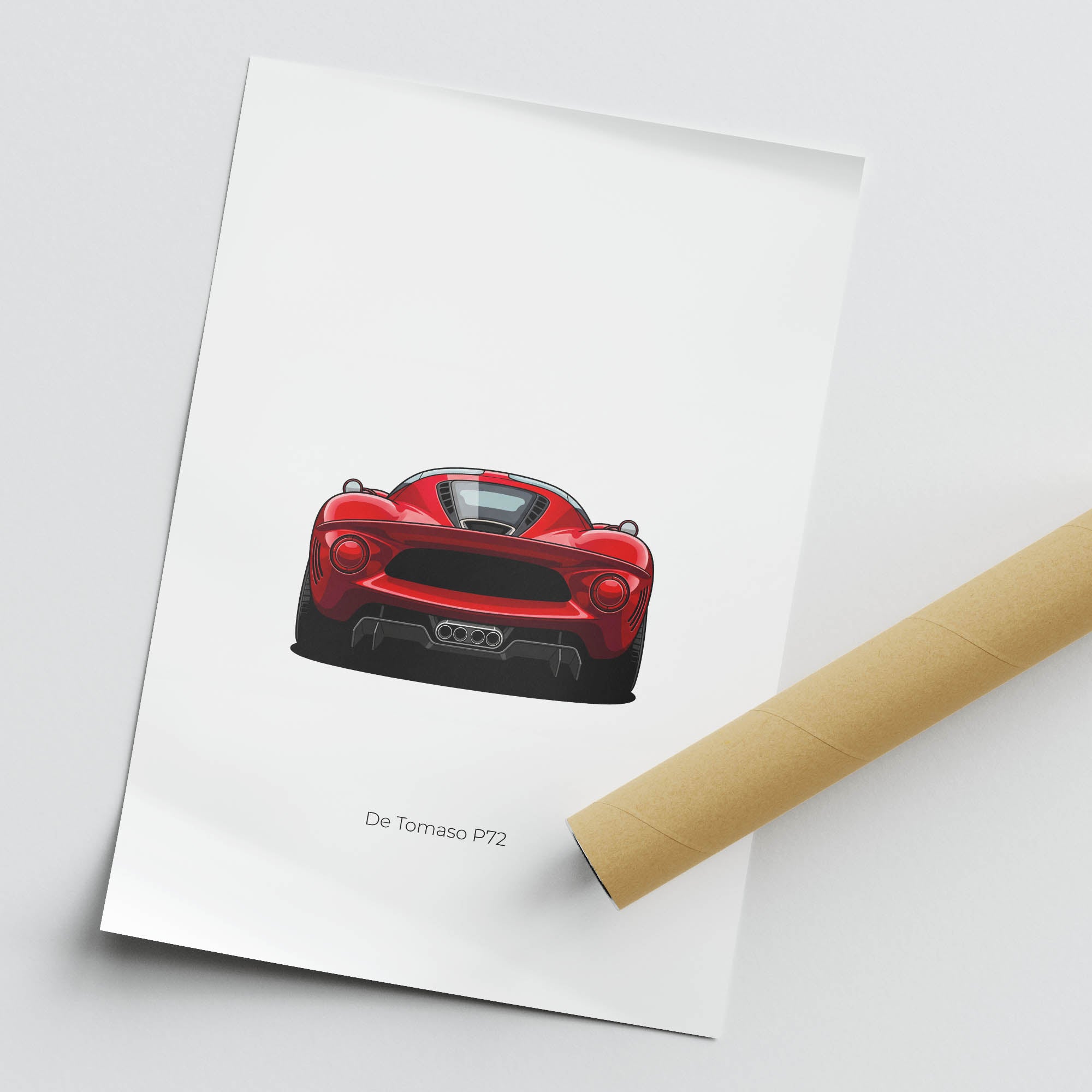2023 De Tomaso P72 – Car Print (Back)