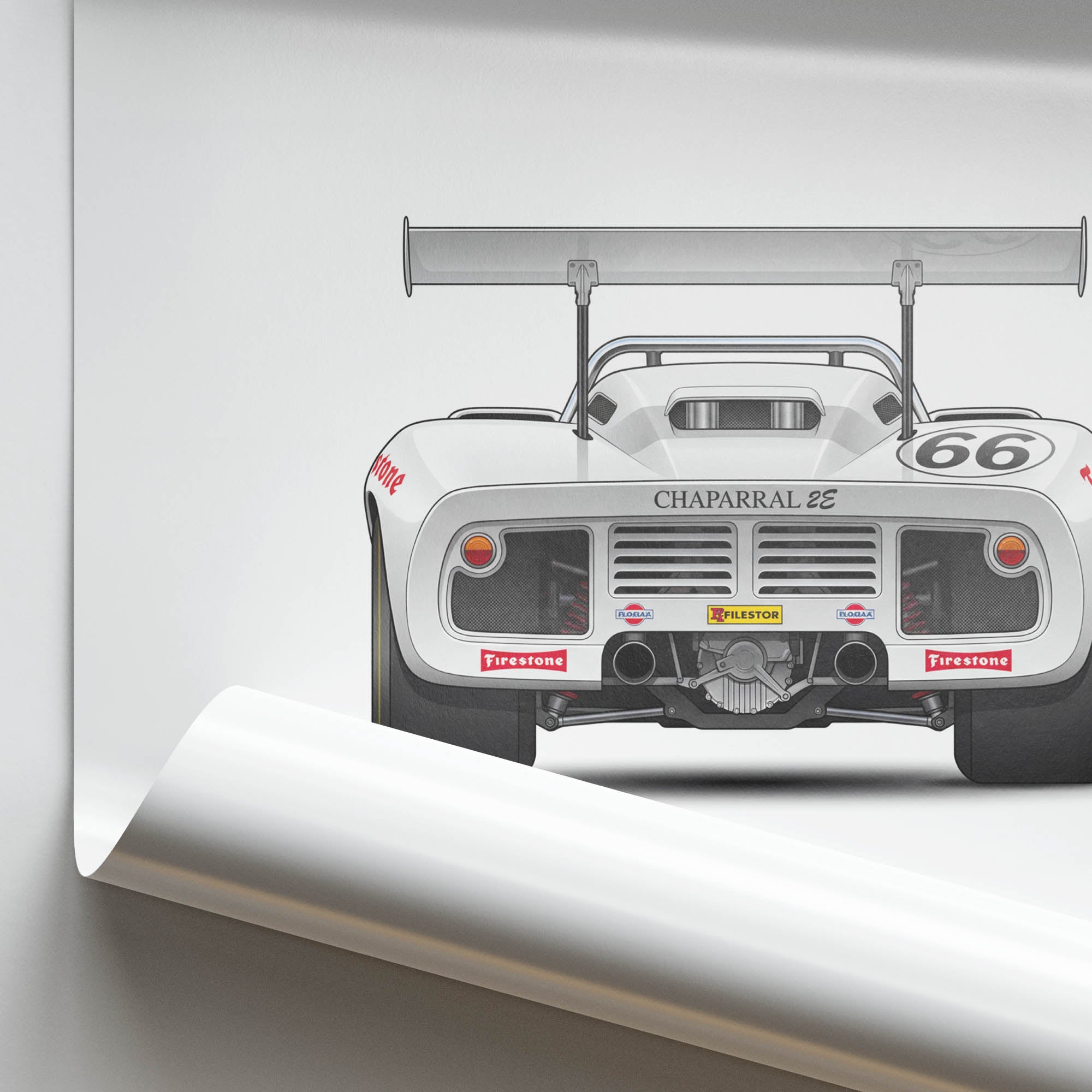 1966 Chaparral 2E Phil Hill – Car Print