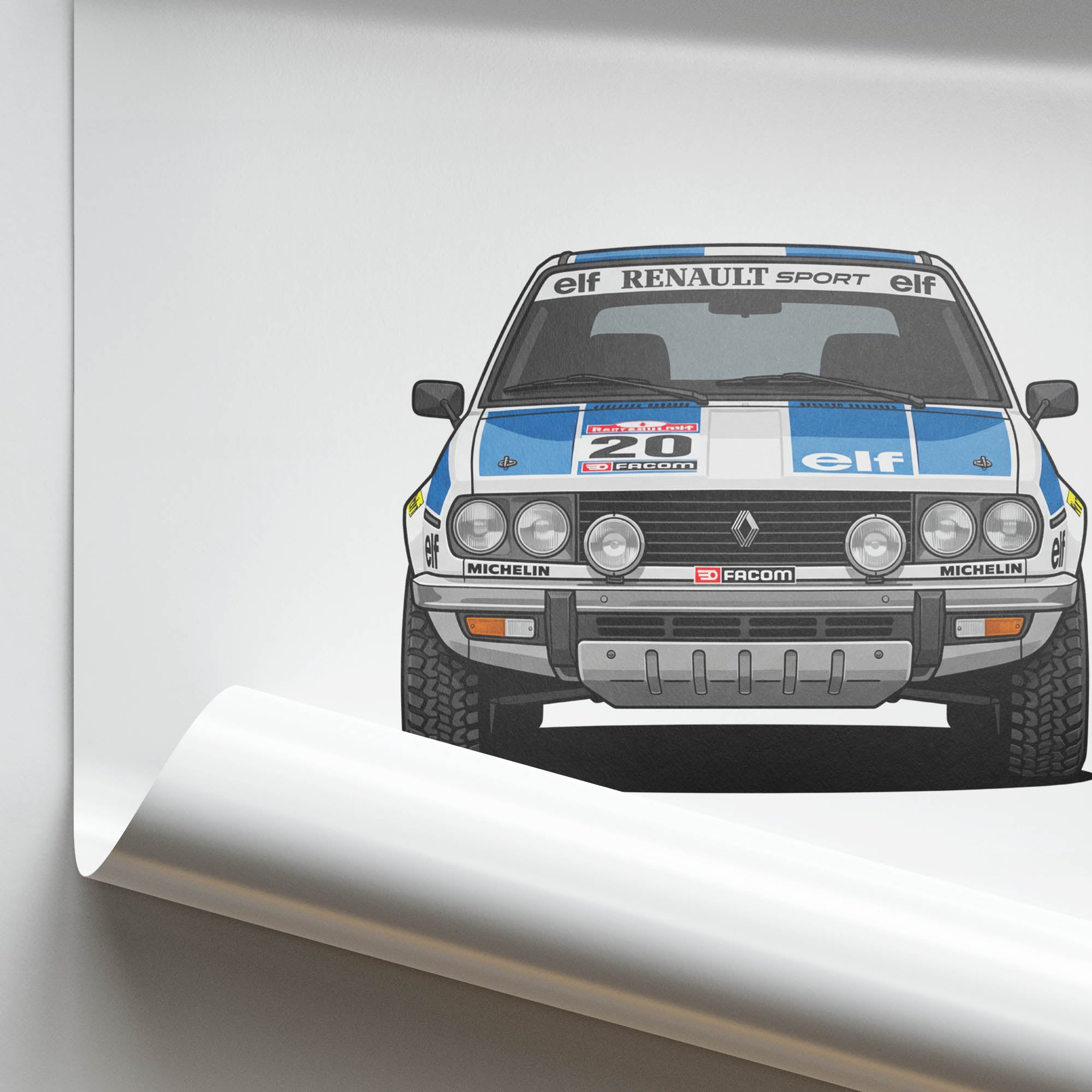 1982 Renault 20 Turbo 4X4 Marreau Brothers – Car Print