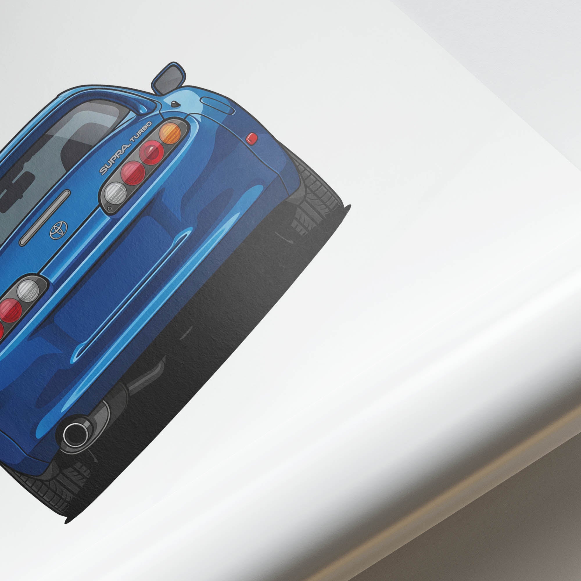 1993 Toyota Supra Turbo MK4 Baltic – Car Print (Back)