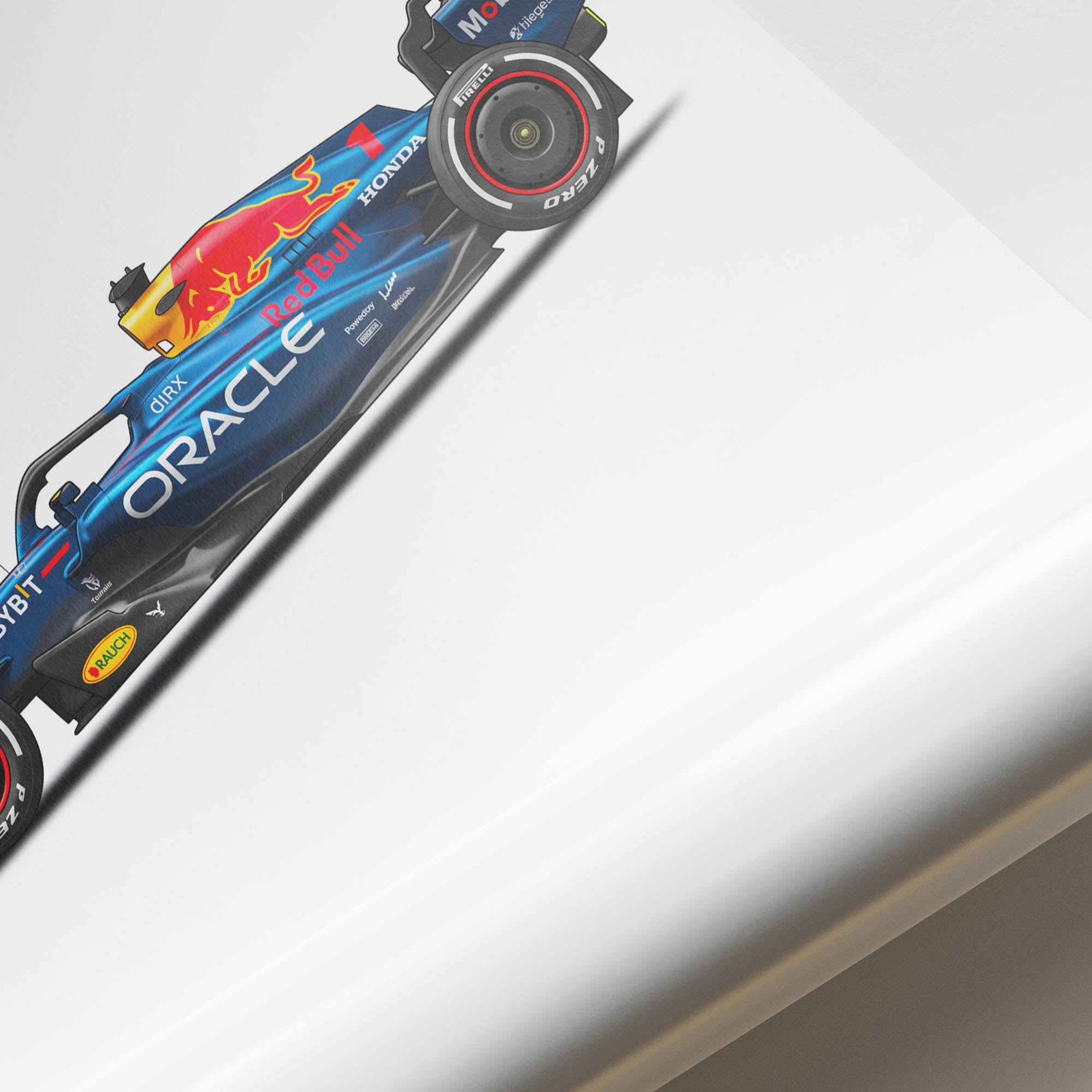 2023 Red Bull RB19 Max Verstappen Oracle Blue – Car Print