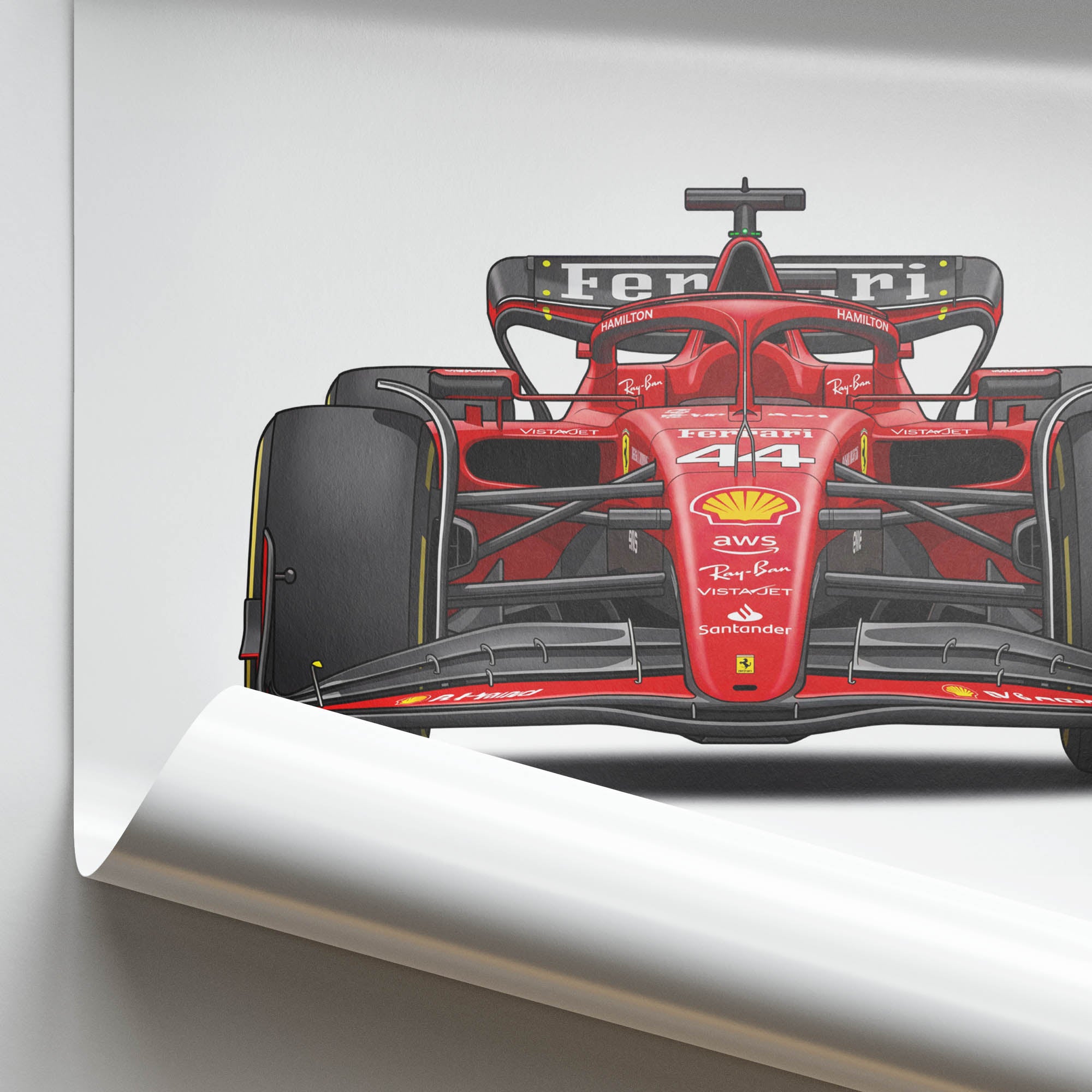 2025 Ferrari Bolide Lewis Hamilton Debut – Car Print