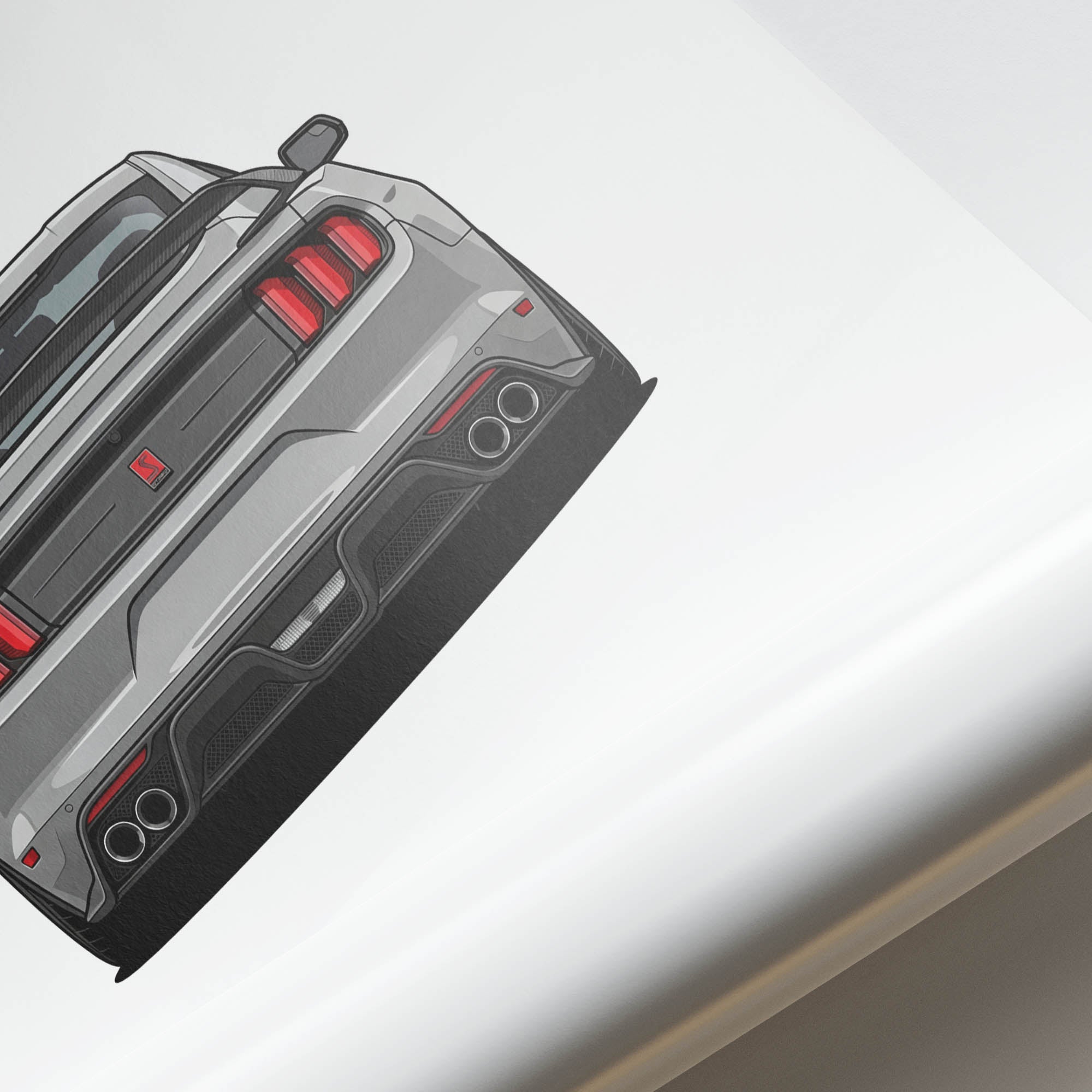 2016 Ford Mustang Shelby GT350R Avalanche – Car Print (Back)