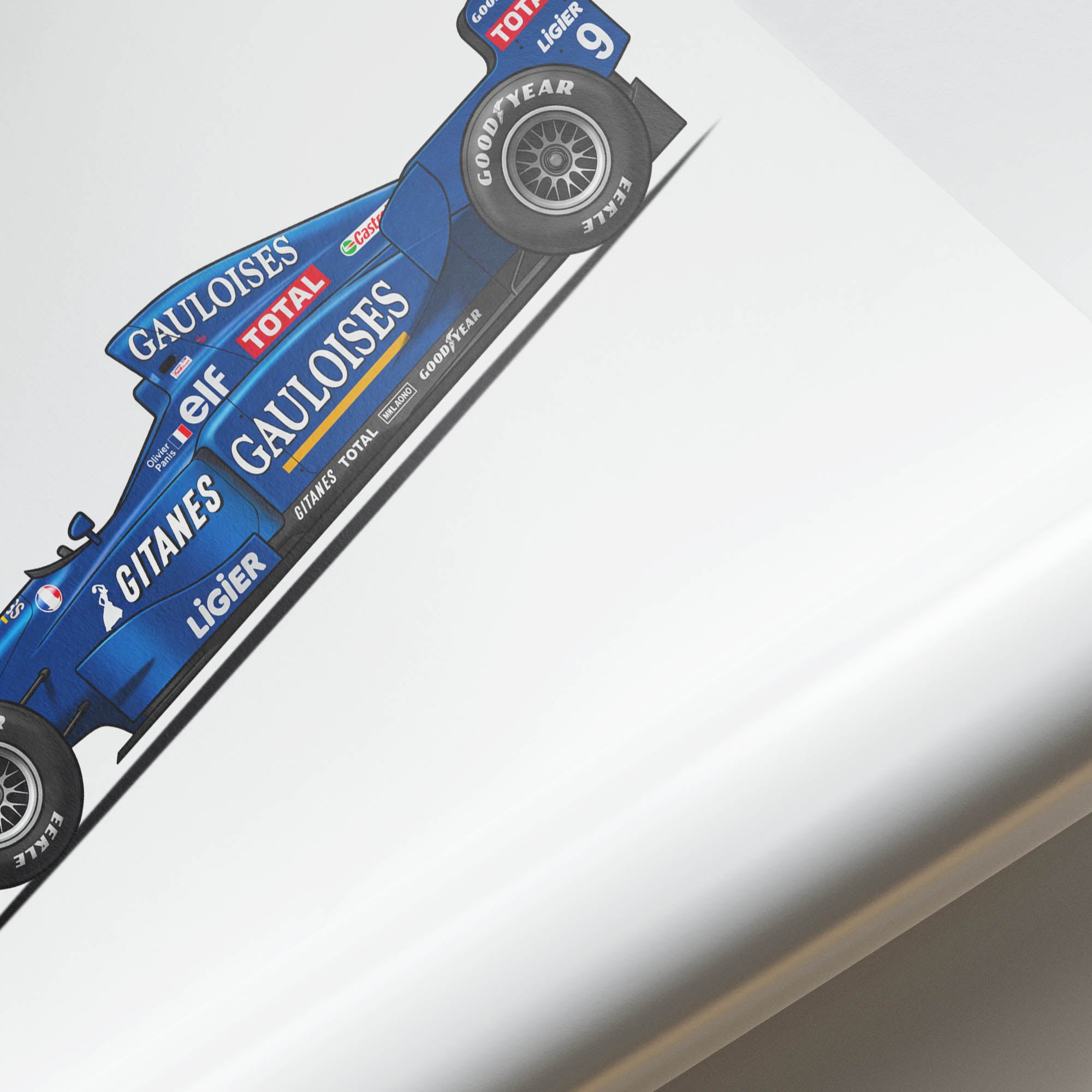 1996 Ligier JS43 Olivier Panis Gauloises – Car Print (Side)