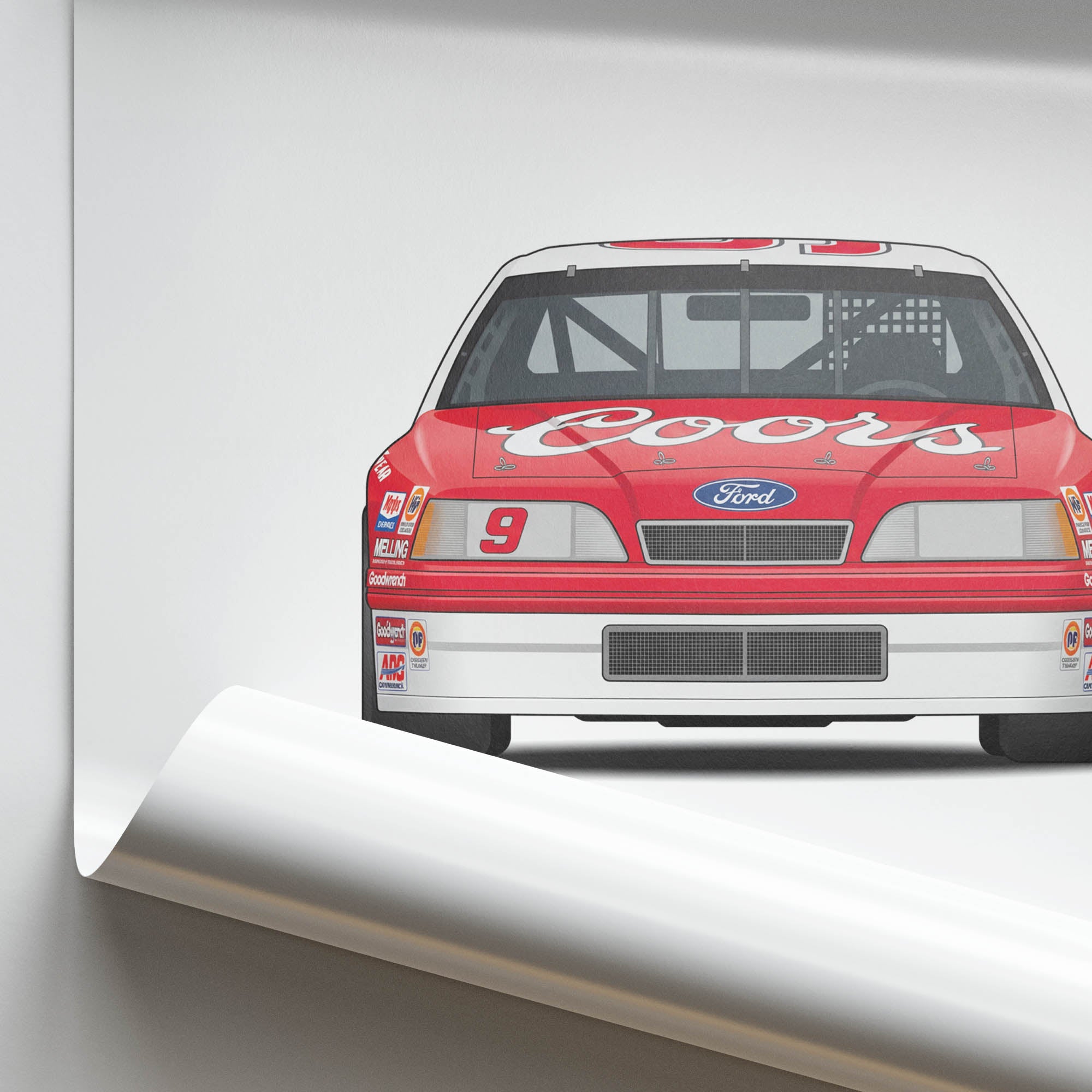 1987 Ford Thunderbird Bill Elliott Coors – Car Print