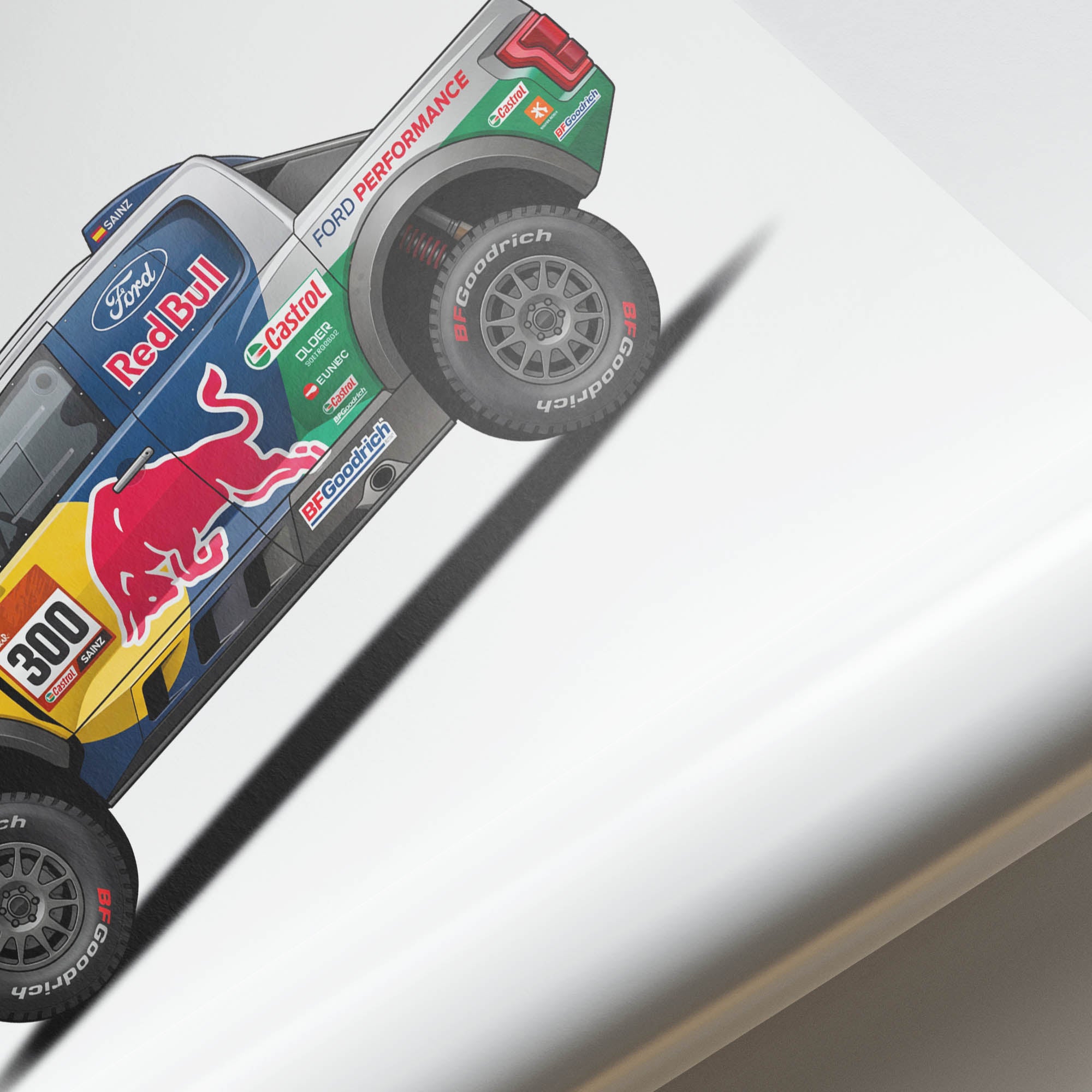 2025 Ford Raptor T1 Carlos Sainz Rally – Car Print (Side)