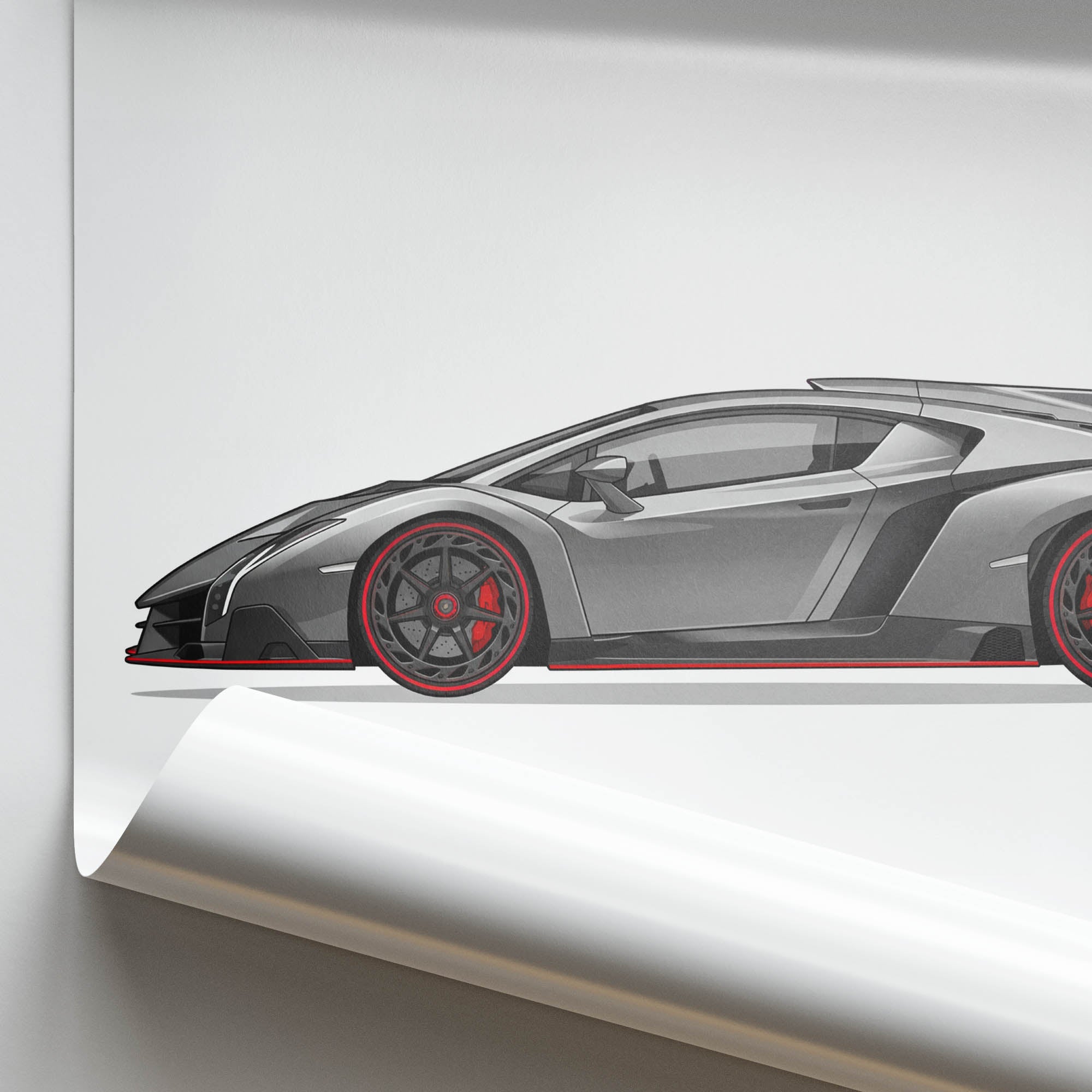2013 Lamborghini Veneno – Car Print (Side)