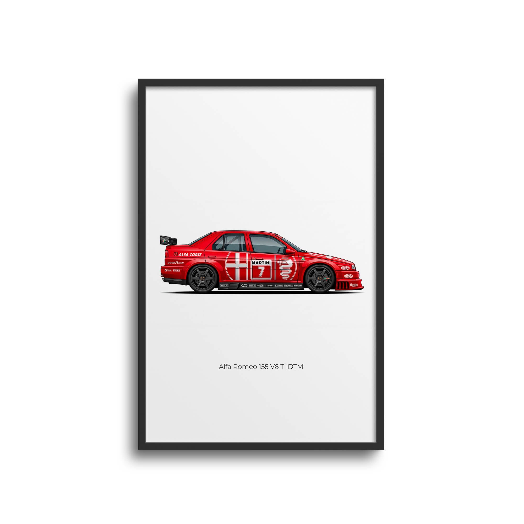 1992 Alfa Romeo 155 V6 TI DTM Nicola – Car Print (Side)