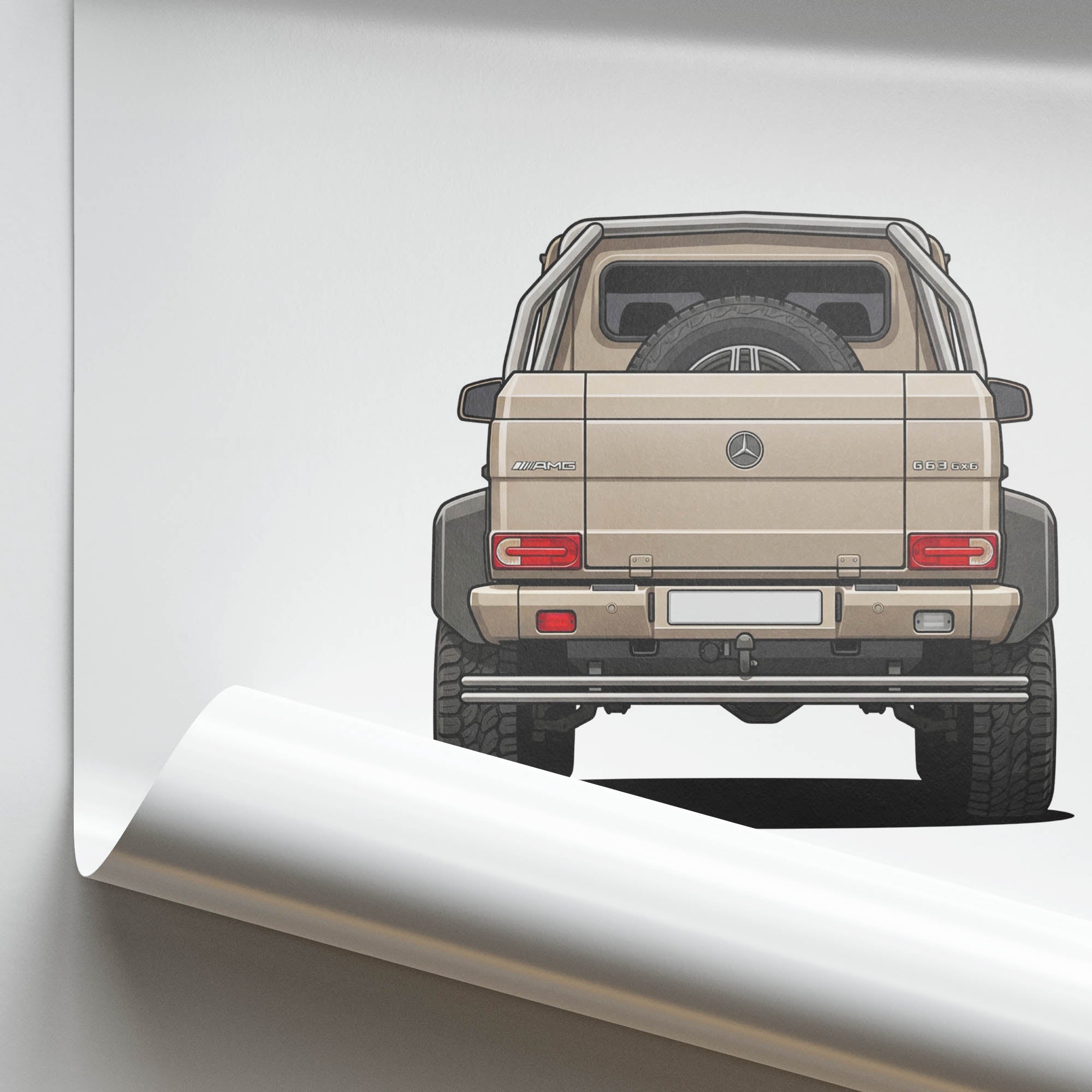 2013 Mercedes-Benz G63 AMG 6X6 Sand – Car Print