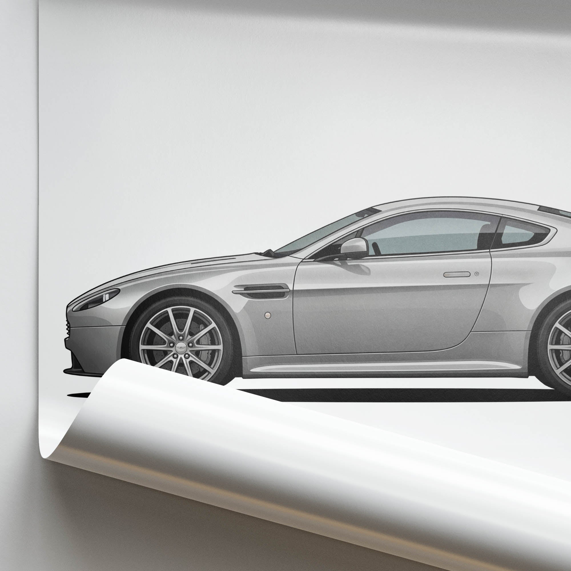 2006 Aston Martin V8 Vantage Titanium – Car Print (Side)