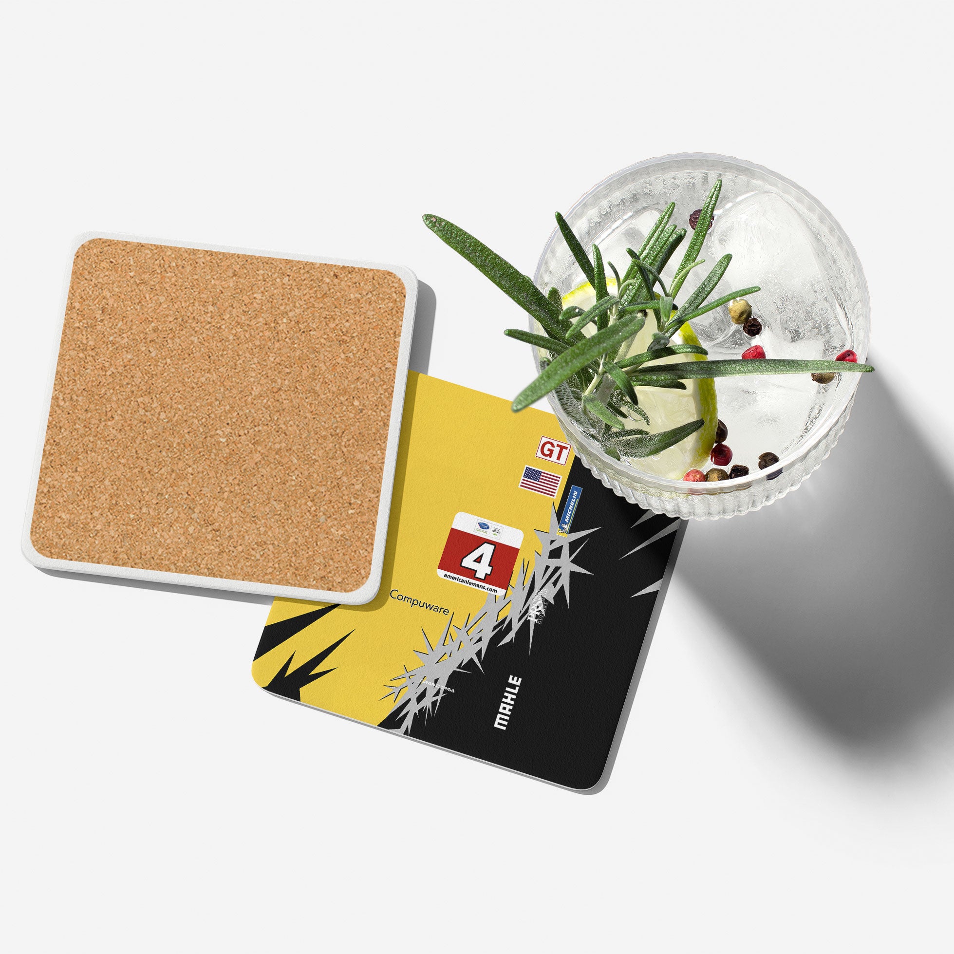 Corvette C6R Coaster – ALMS Drink Coaster | Racing Car Table Surface Protector