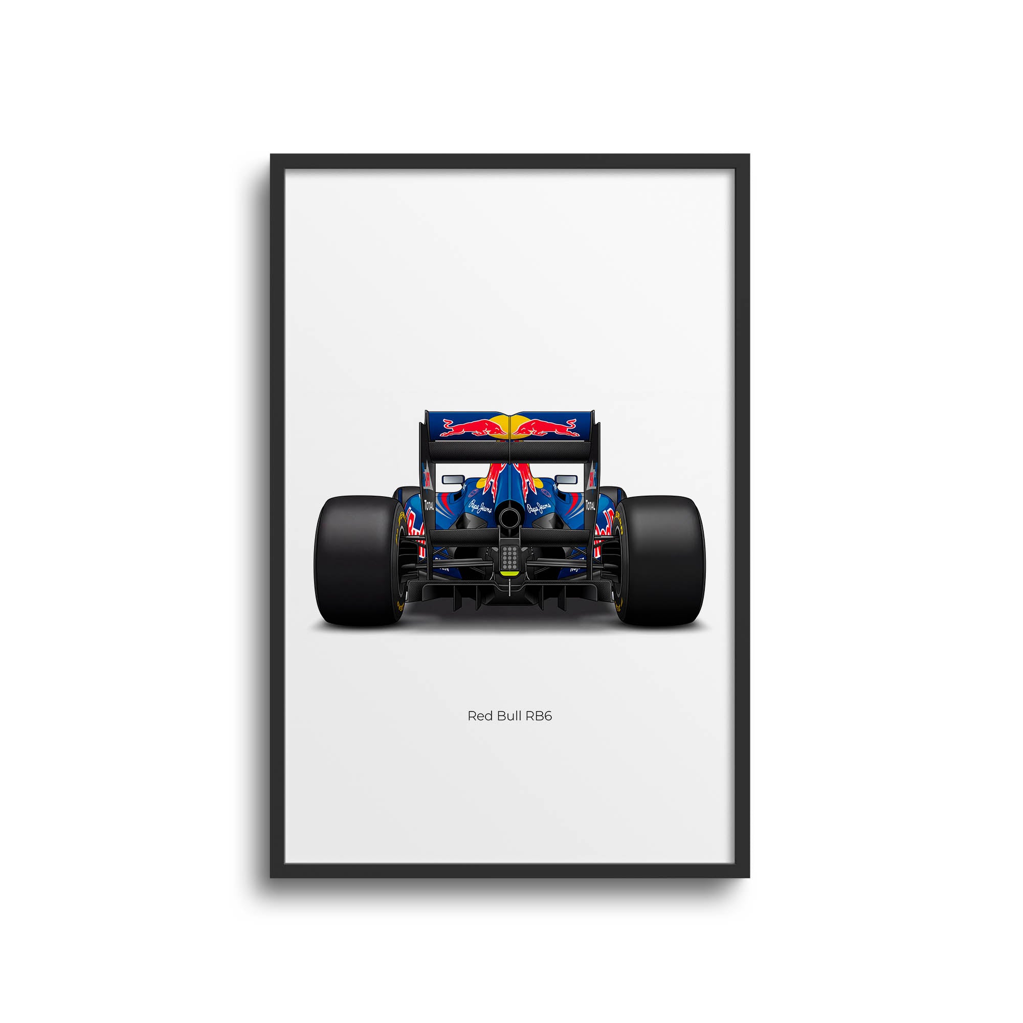 2010 Red Bull RB6 Sebastian Vettel Blue Bull – Car Print