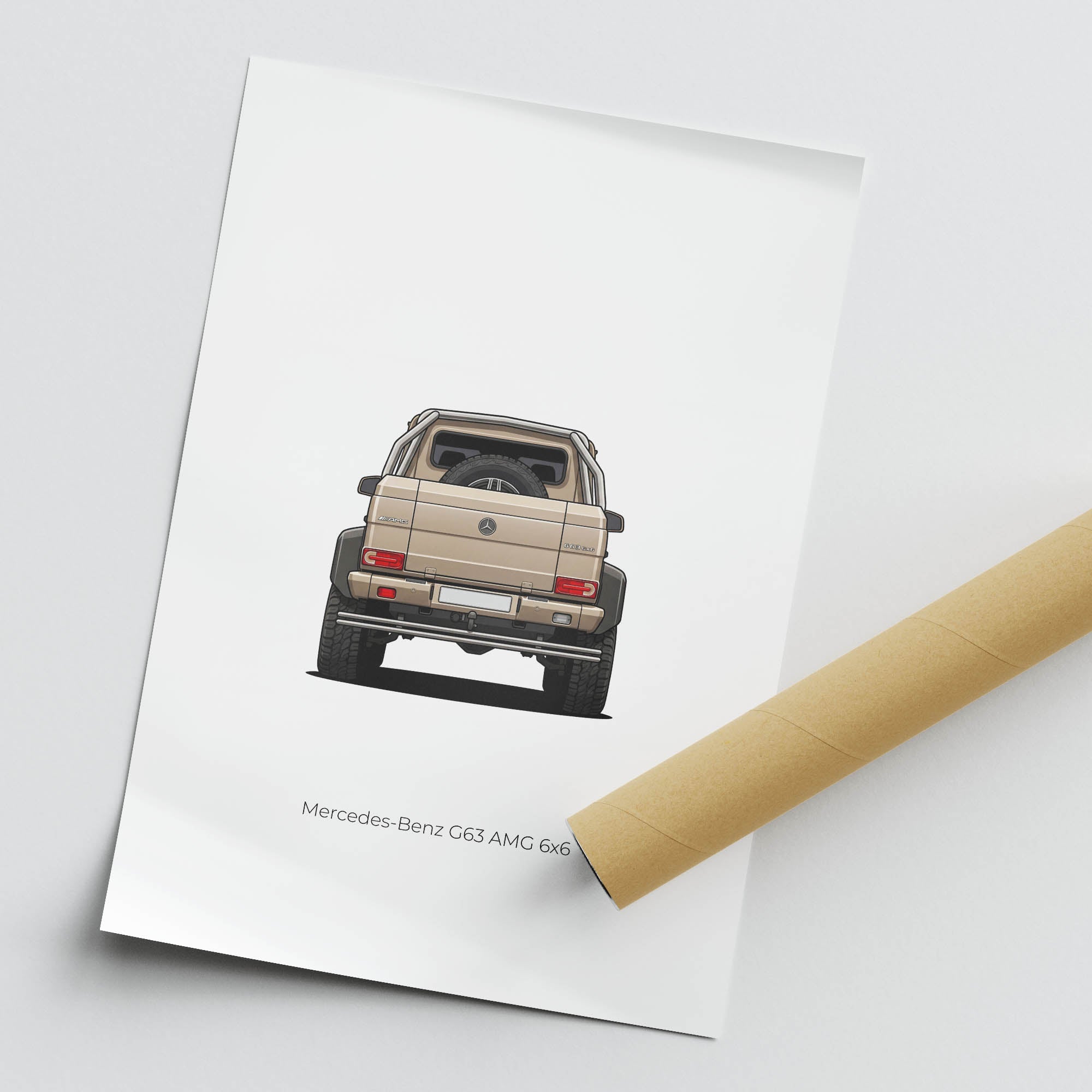 2013 Mercedes-Benz G63 AMG 6X6 Sand – Car Print