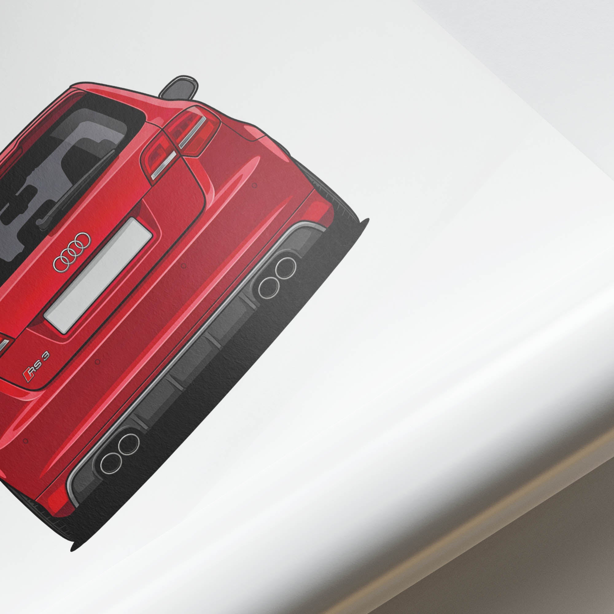 Audi RS3 Poster - 2011 Misano Red RS3 Sport 8P Car Wall Art Print