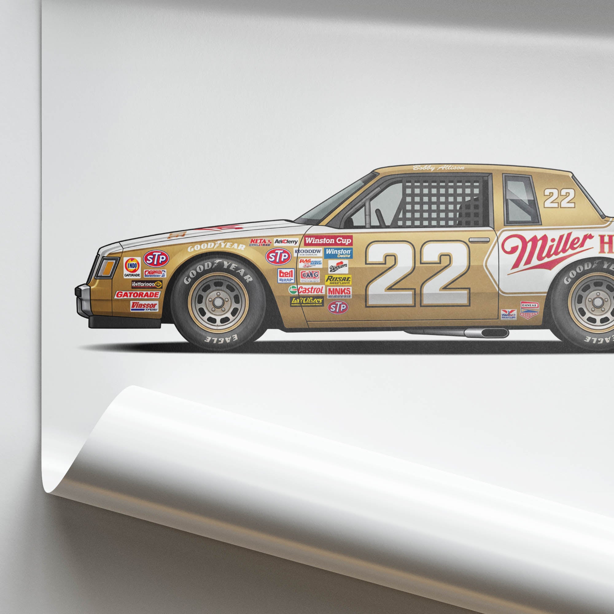 1983 Buick Regal Bobby Allison Miller High – Car Print