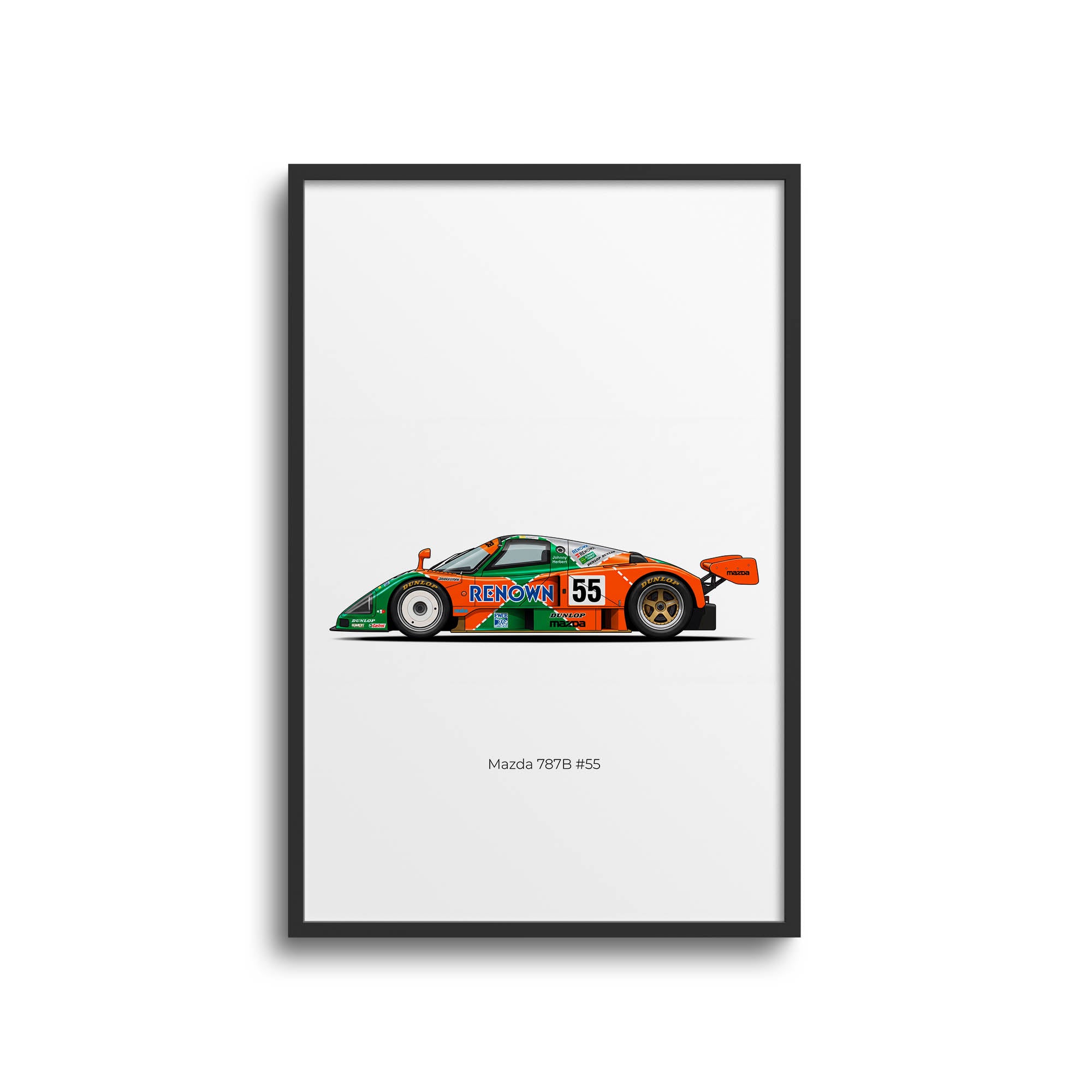 1991 Mazda 787B 55 Johnny Herbert – Car Print