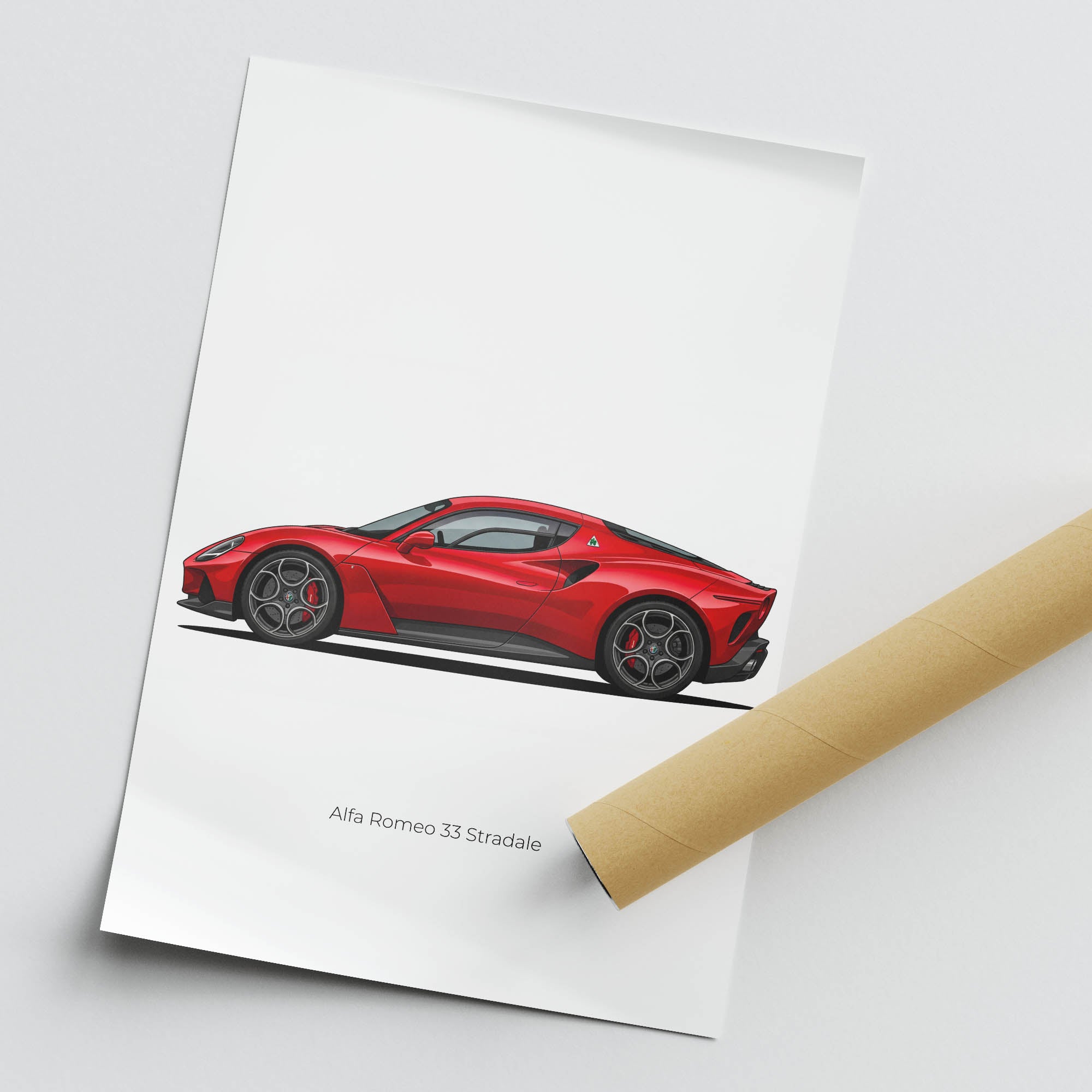 2024 Alfa Romeo 33 Stradale – Car Print (Side)