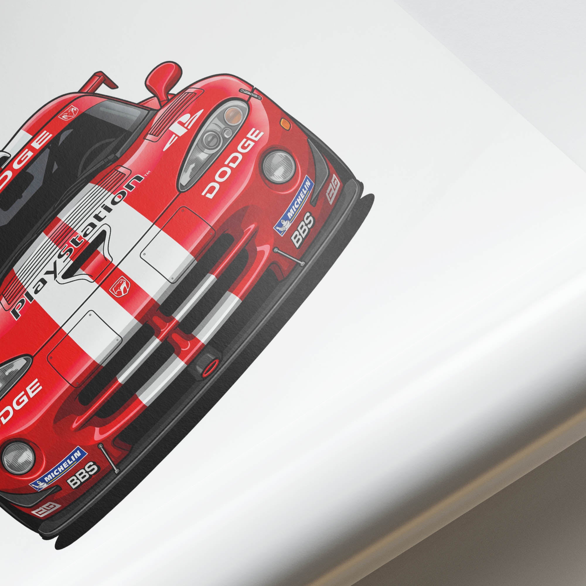 1999 Dodge Viper Gts R Oreca Playstation – Car Print (Front)