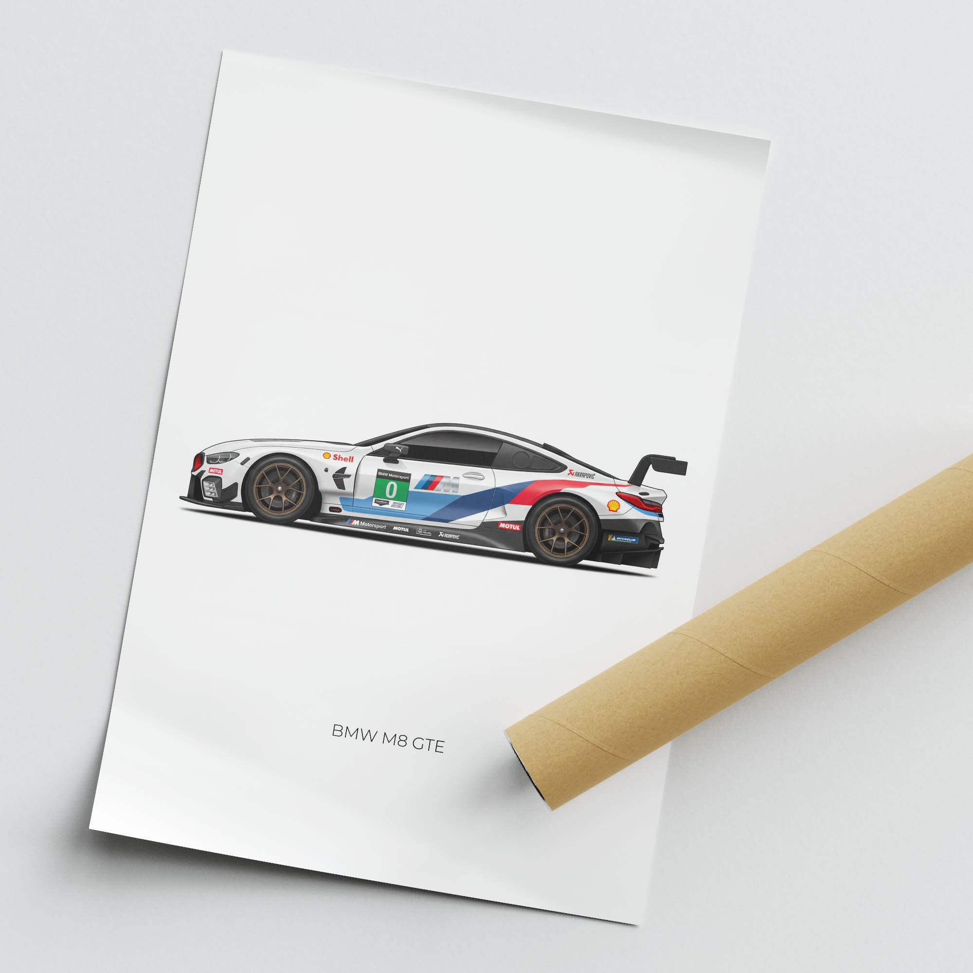 2018 BMW M8 GTE BMW Motorsport – Car Print (Side)