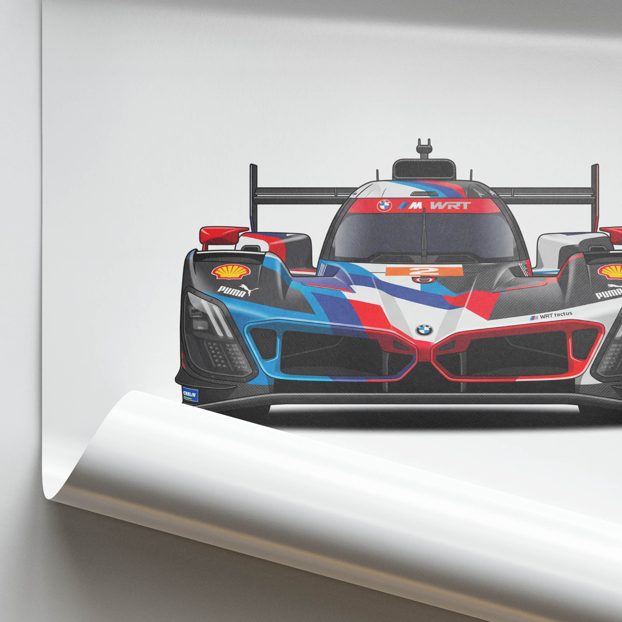 2025 BMW M Hybrid V8 Wrt Le Mans – Car Print (Front)