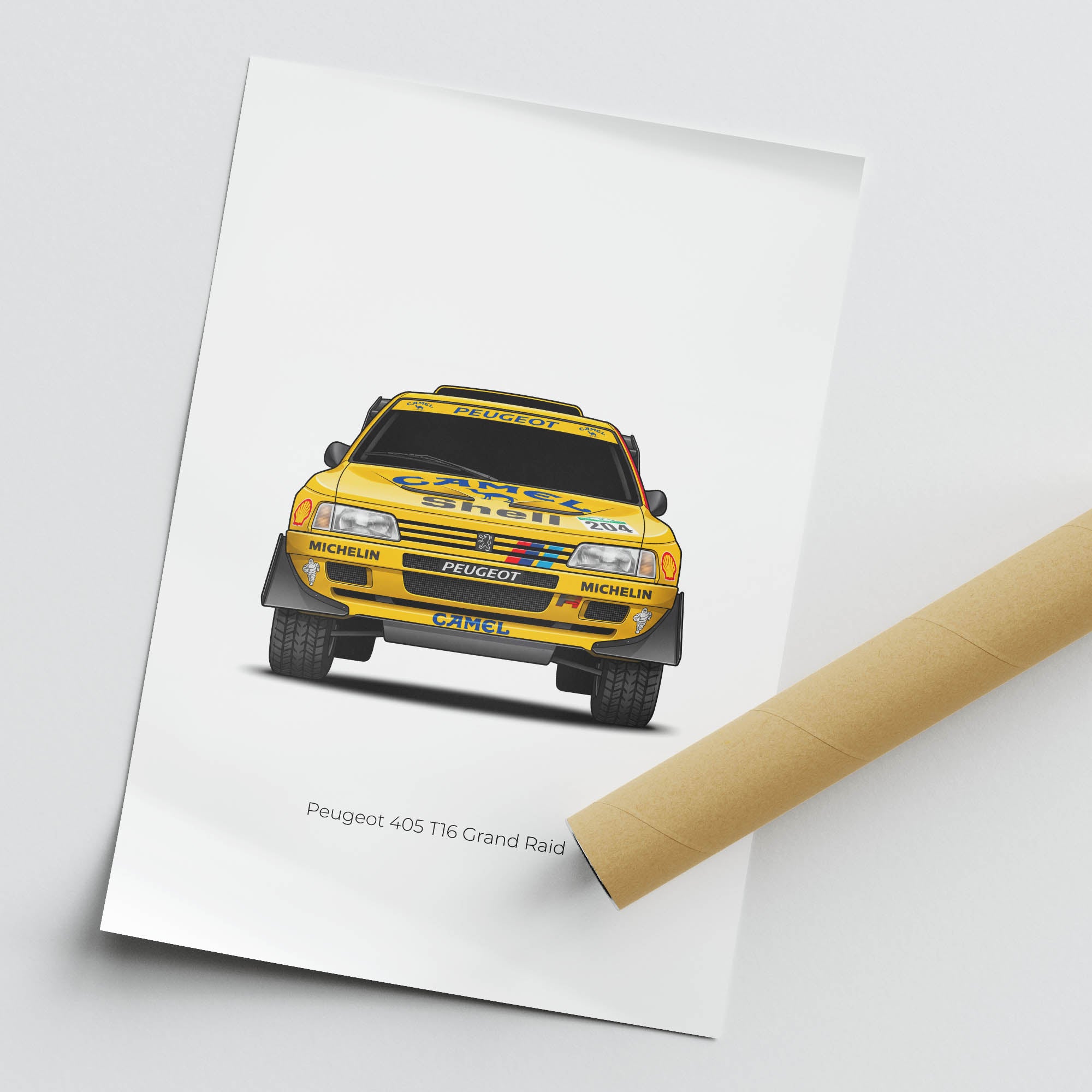 1990 Peugeot 405 T16 Grand – Car Print (Front)