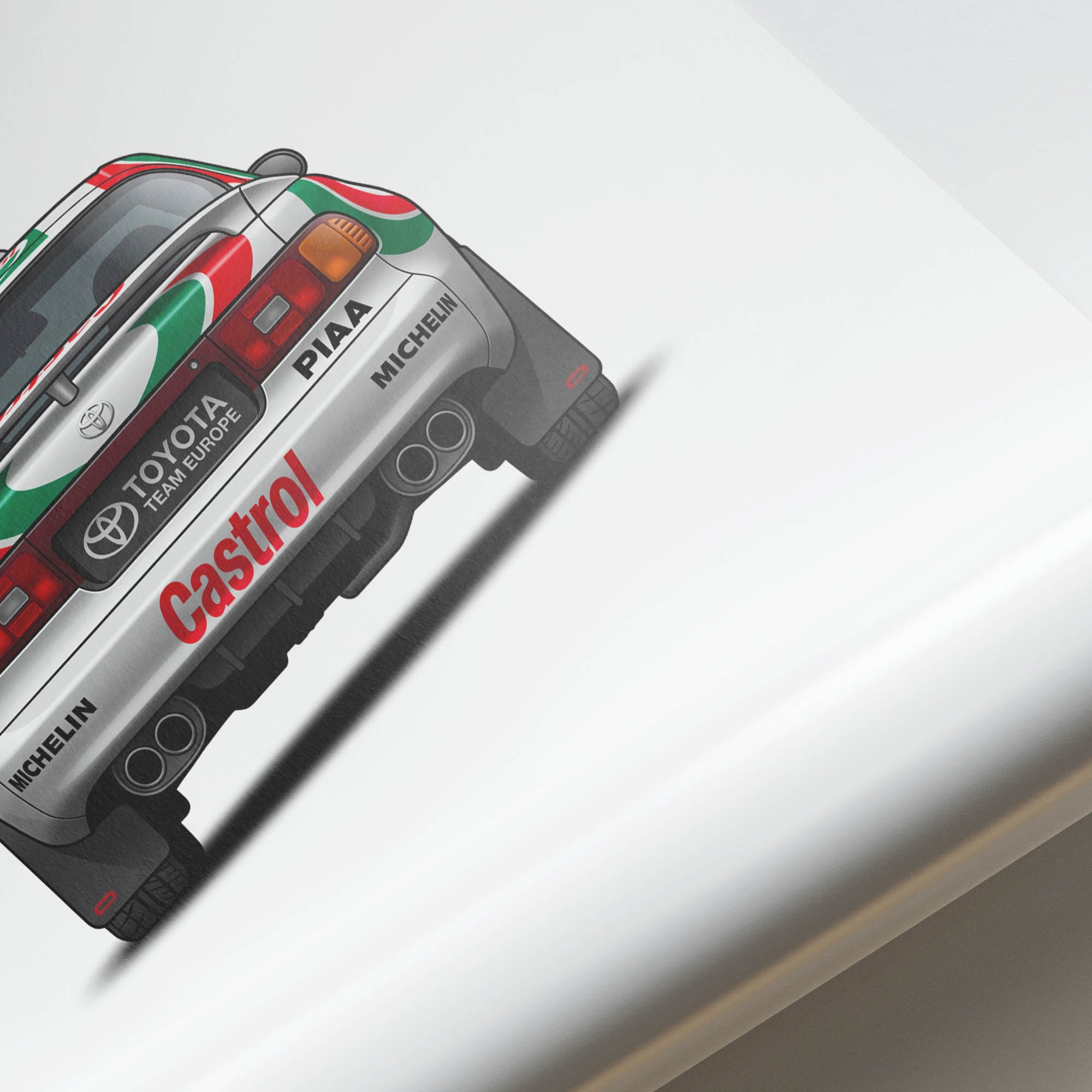 Toyota Celica Poster - 1992 ST185 Rally Car Print Featuring Carlos Sainz Castrol Livery