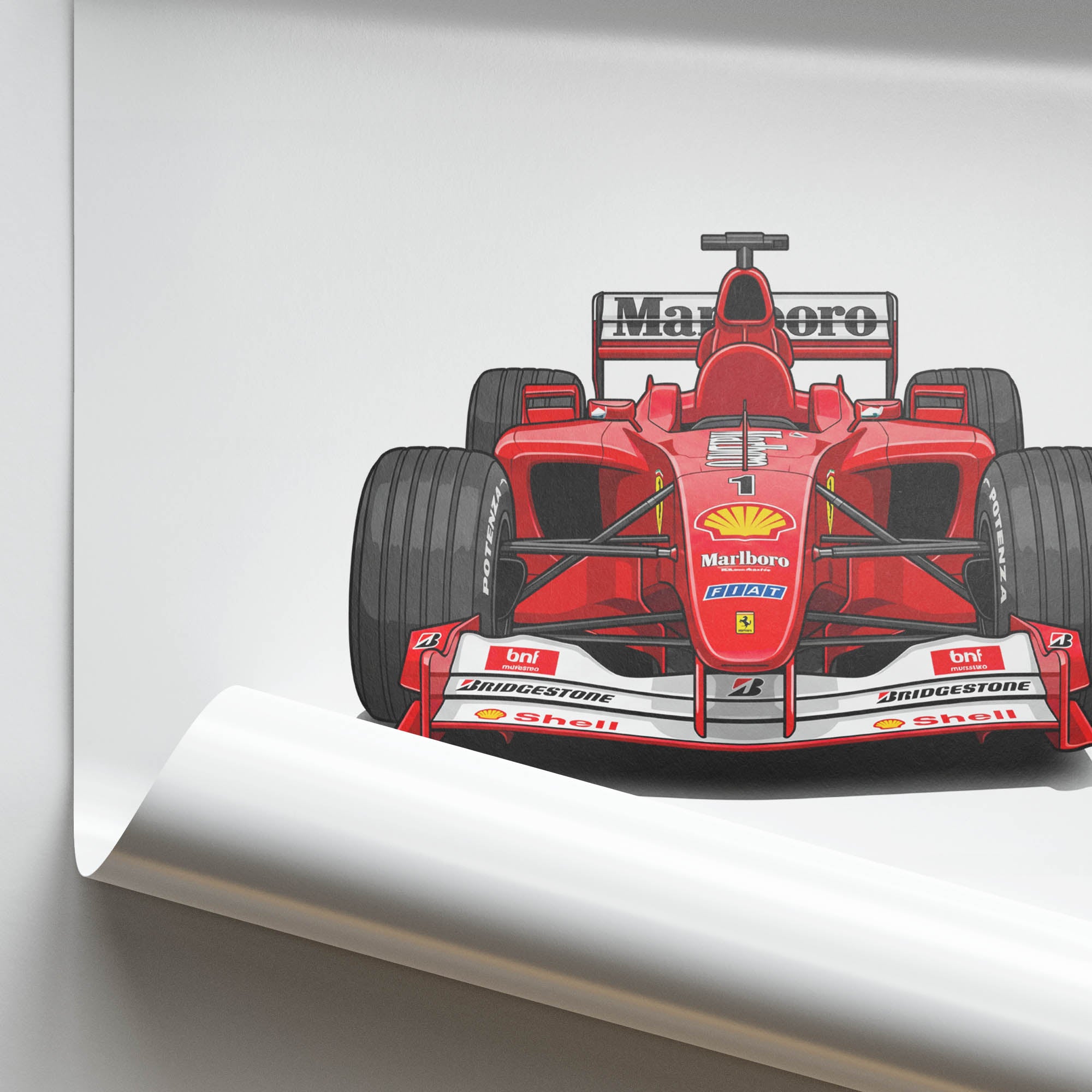 2001 Ferrari F2001 Michael Schumacher – Car Print (Front)