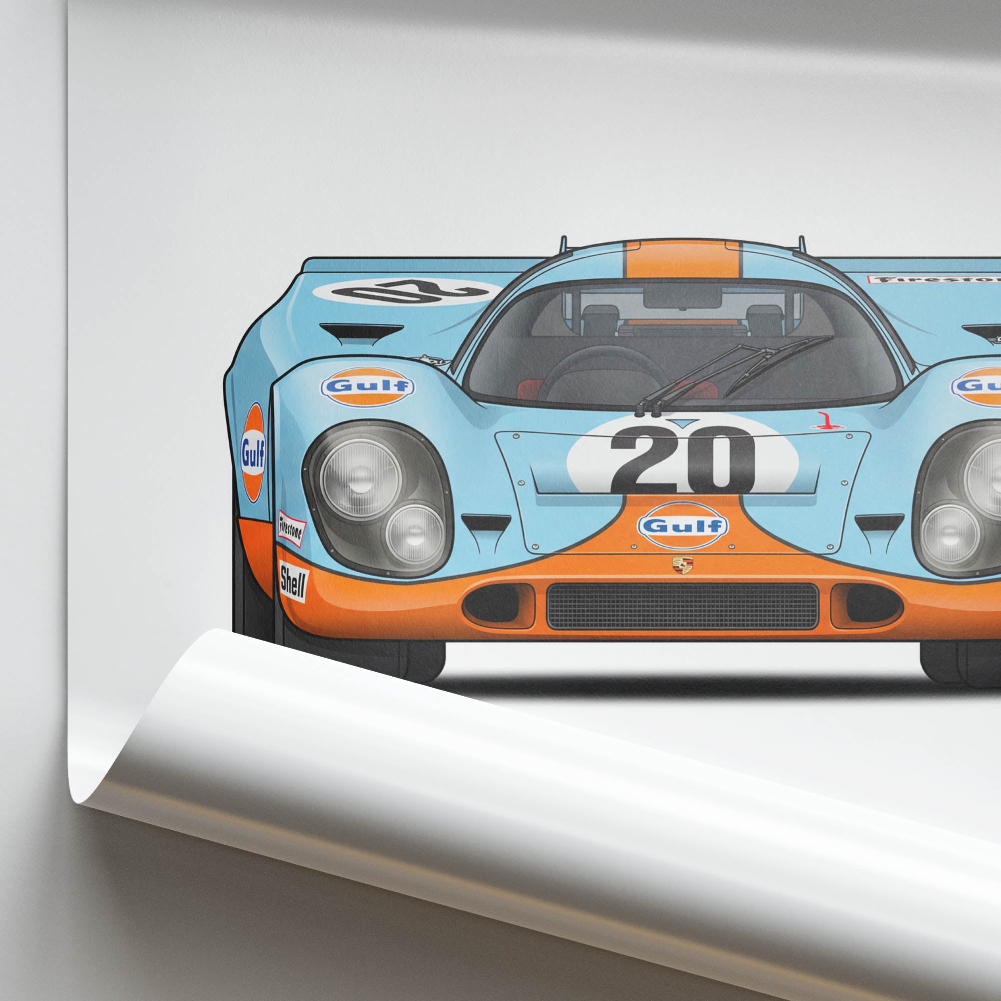 1970 Porsche 917K Steve Mcqueen – Car Print