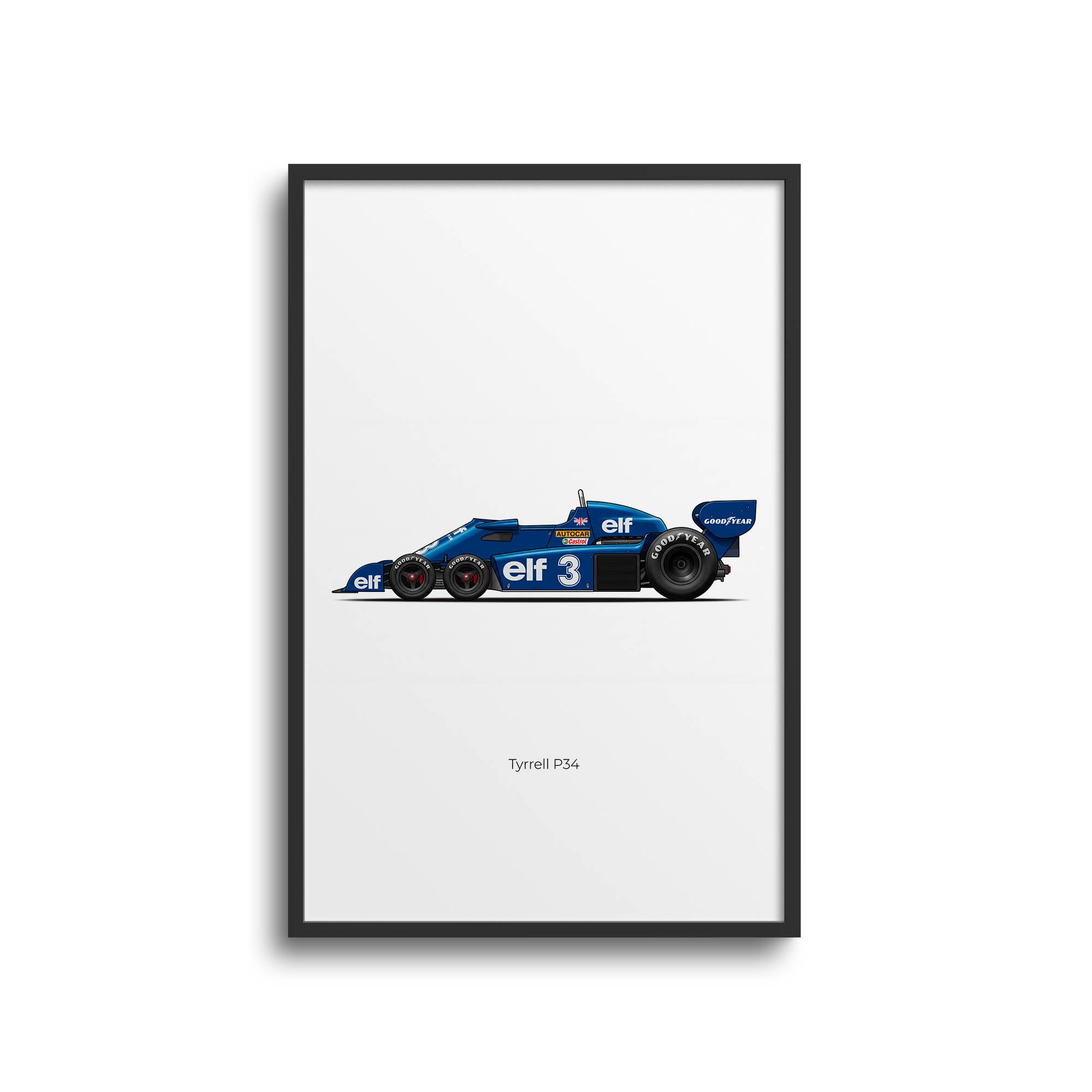 1976 Tyrrell P34 Jody Scheckter Six Wheeler – Car Print