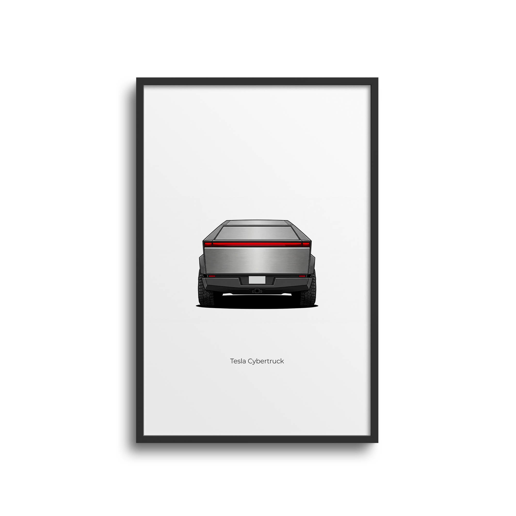 2024 Tesla Cybertruck Stainless Steel Finish – Car Print