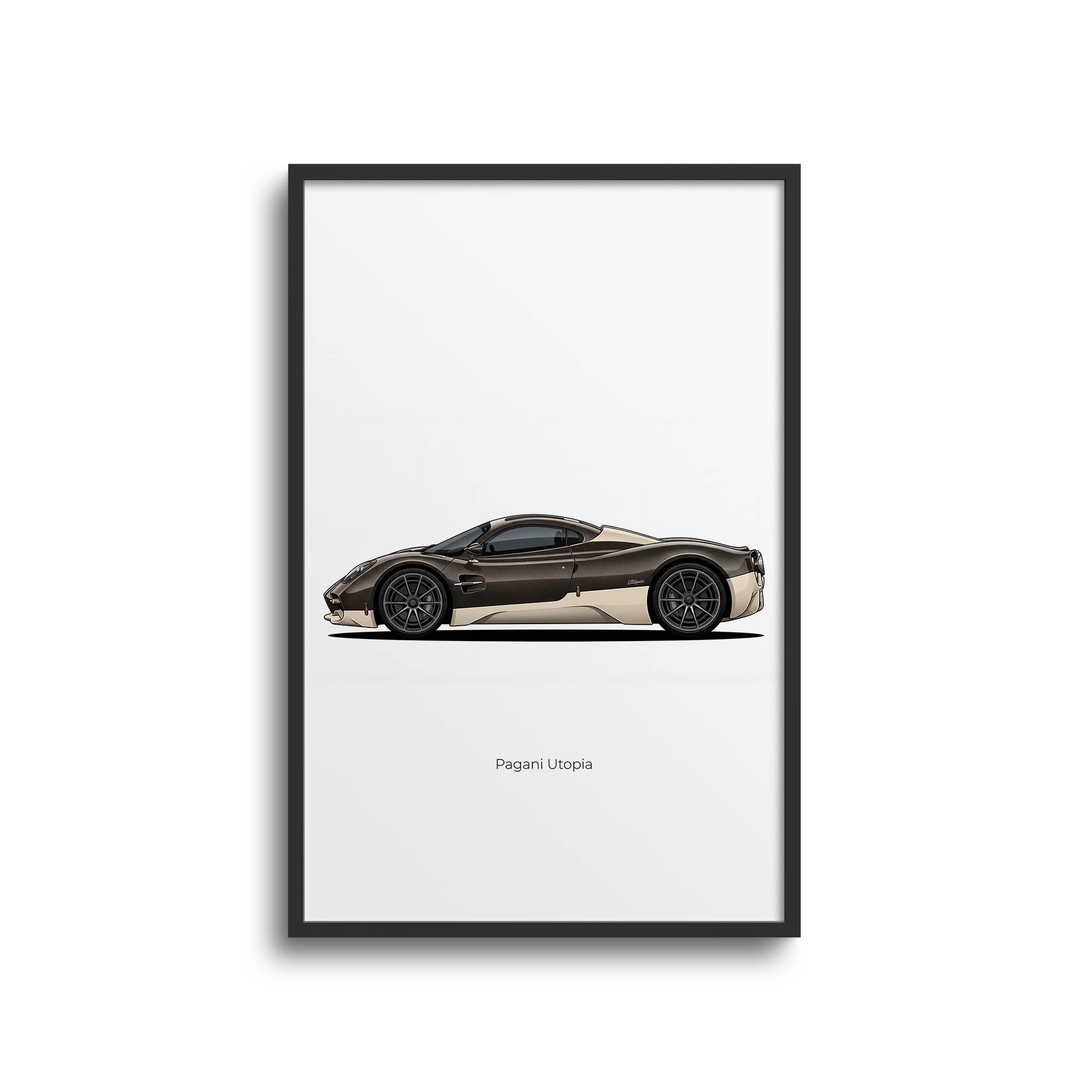 2023 Pagani Utopia Unpainted – Car Print (Side)