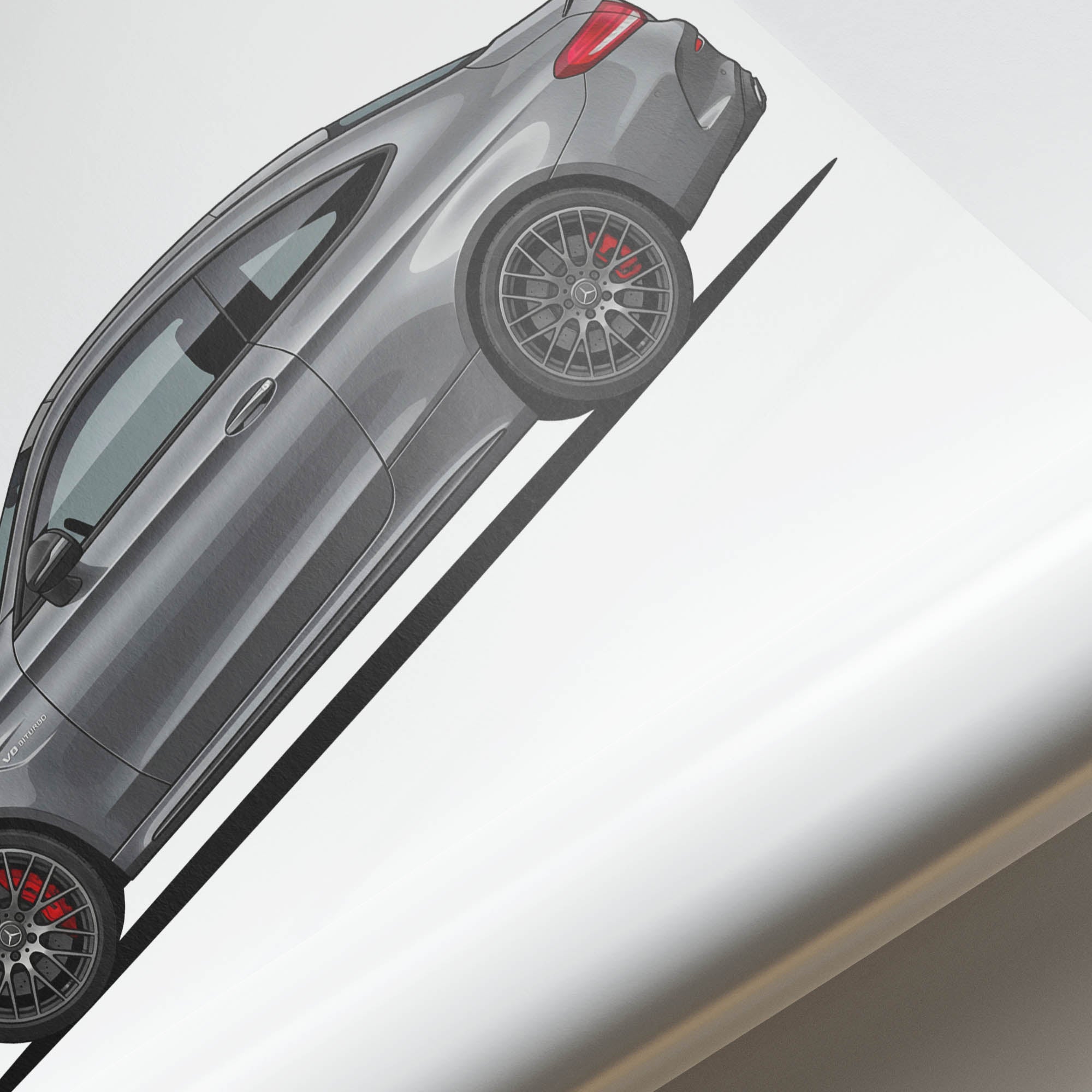 2021 Mercedes C63S Coupe W205 Selenite – Car Print