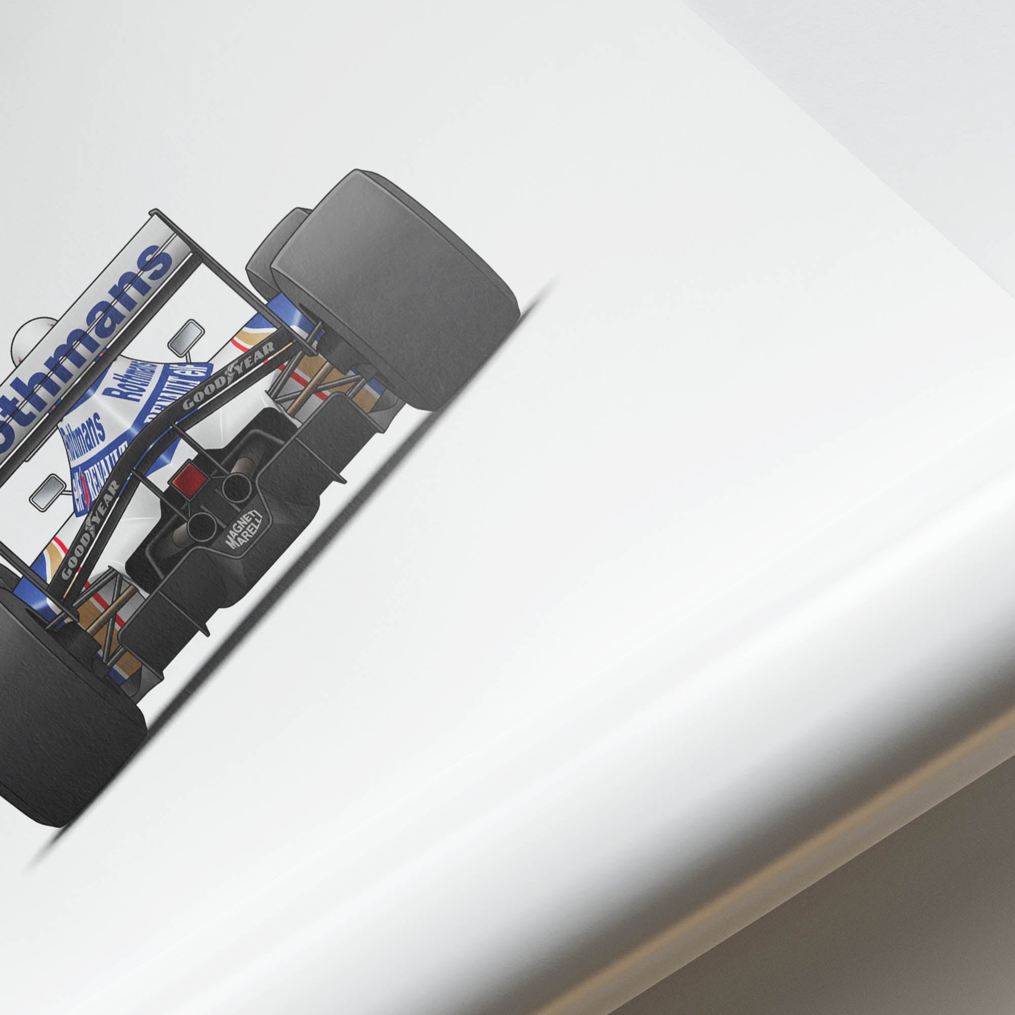 Williams Fw16 Poster – 1994 Ayrton Senna Rothmans Blue & White Livery Print