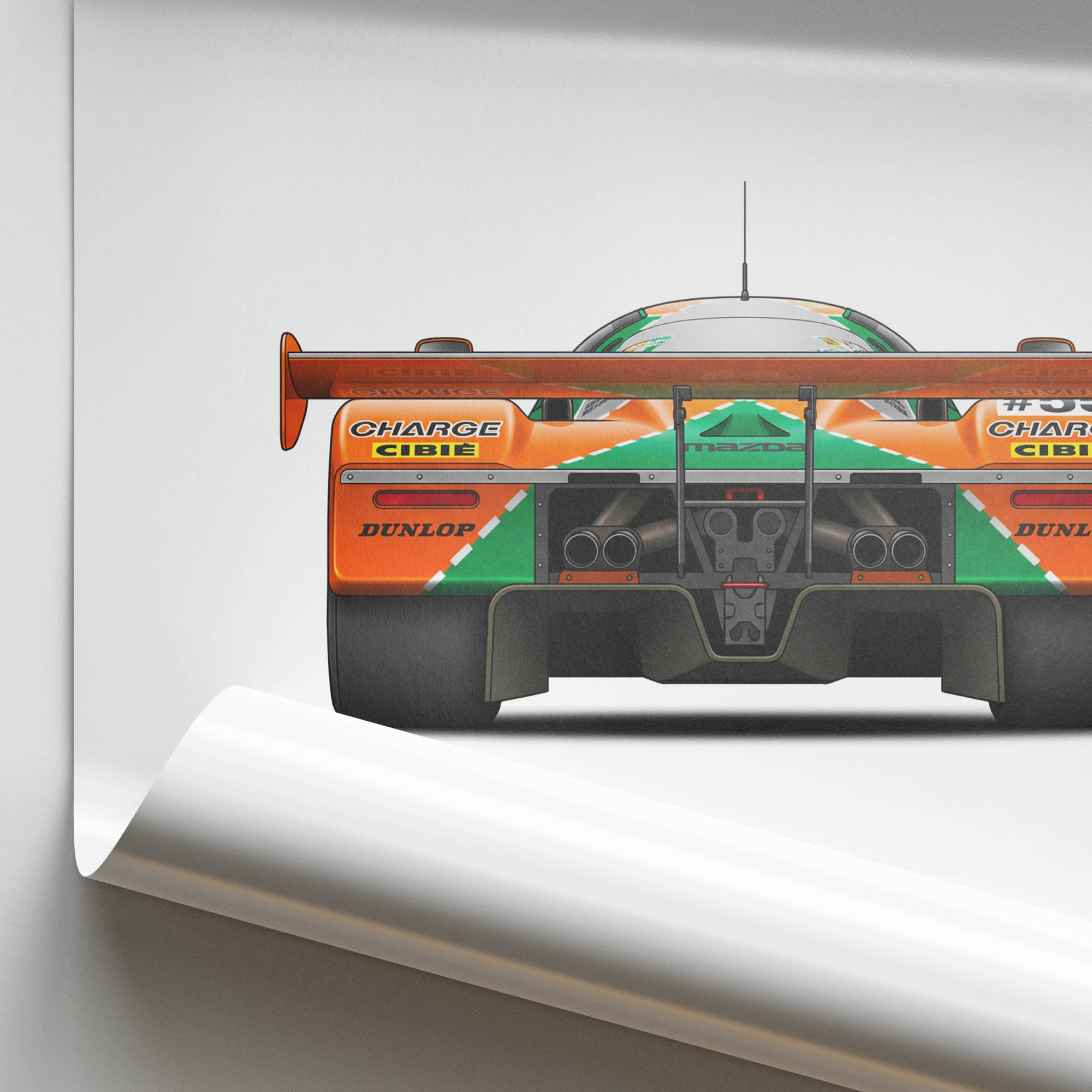 1991 Mazda 787B 55 Johnny Herbert – Car Print