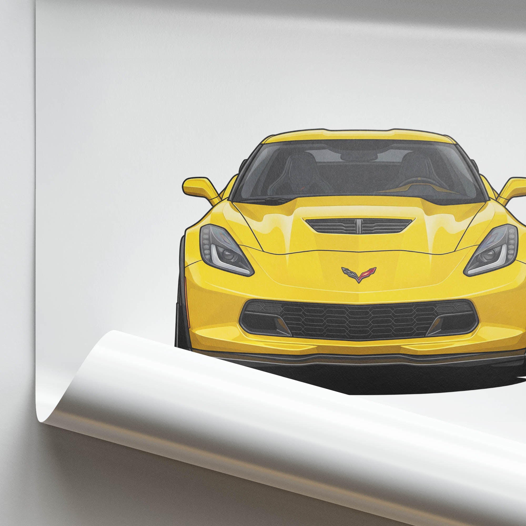 2015 Chevrolet Corvette Z06 C7 Corvette – Car Print (Front)