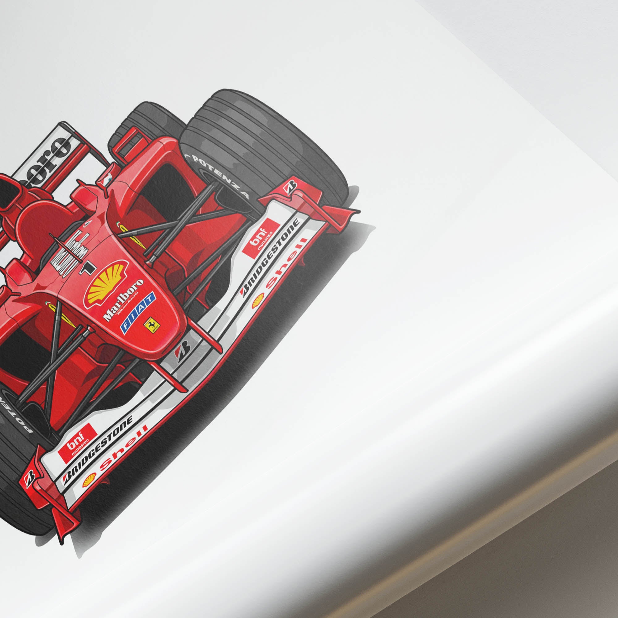 2001 Ferrari F2001 Michael Schumacher – Car Print (Front)