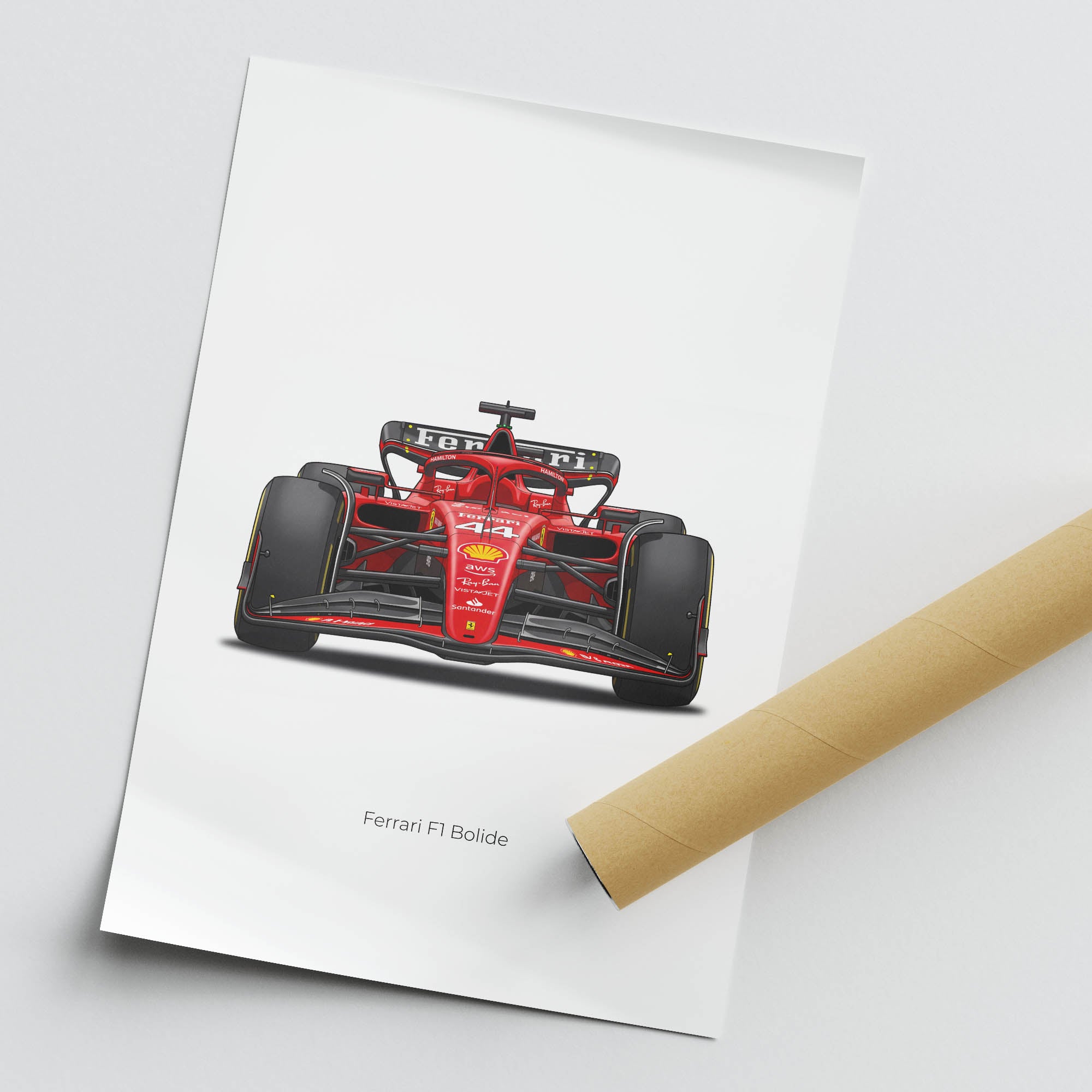 2025 Ferrari Bolide Lewis Hamilton Debut – Car Print