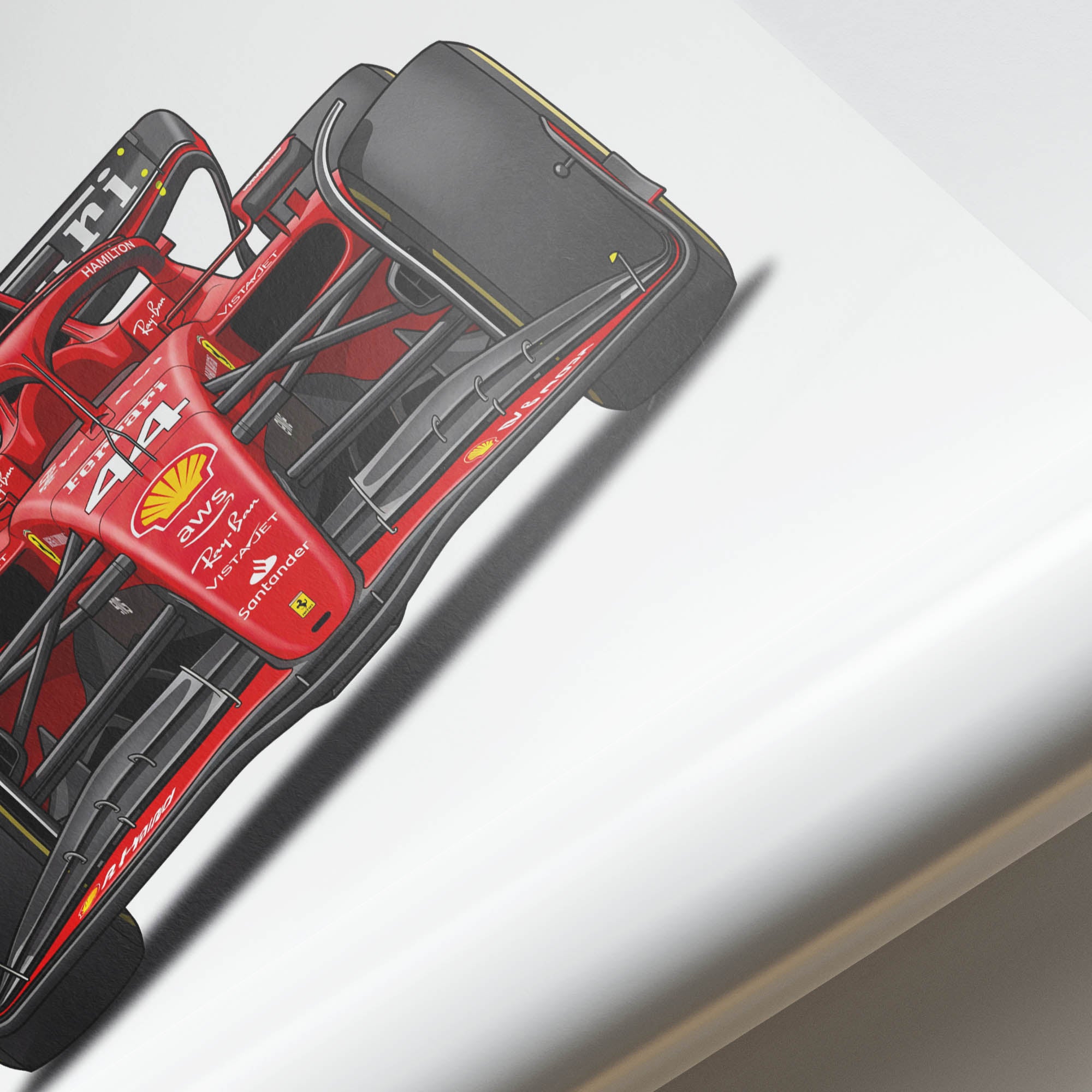 2025 Ferrari Bolide Lewis Hamilton Debut – Car Print