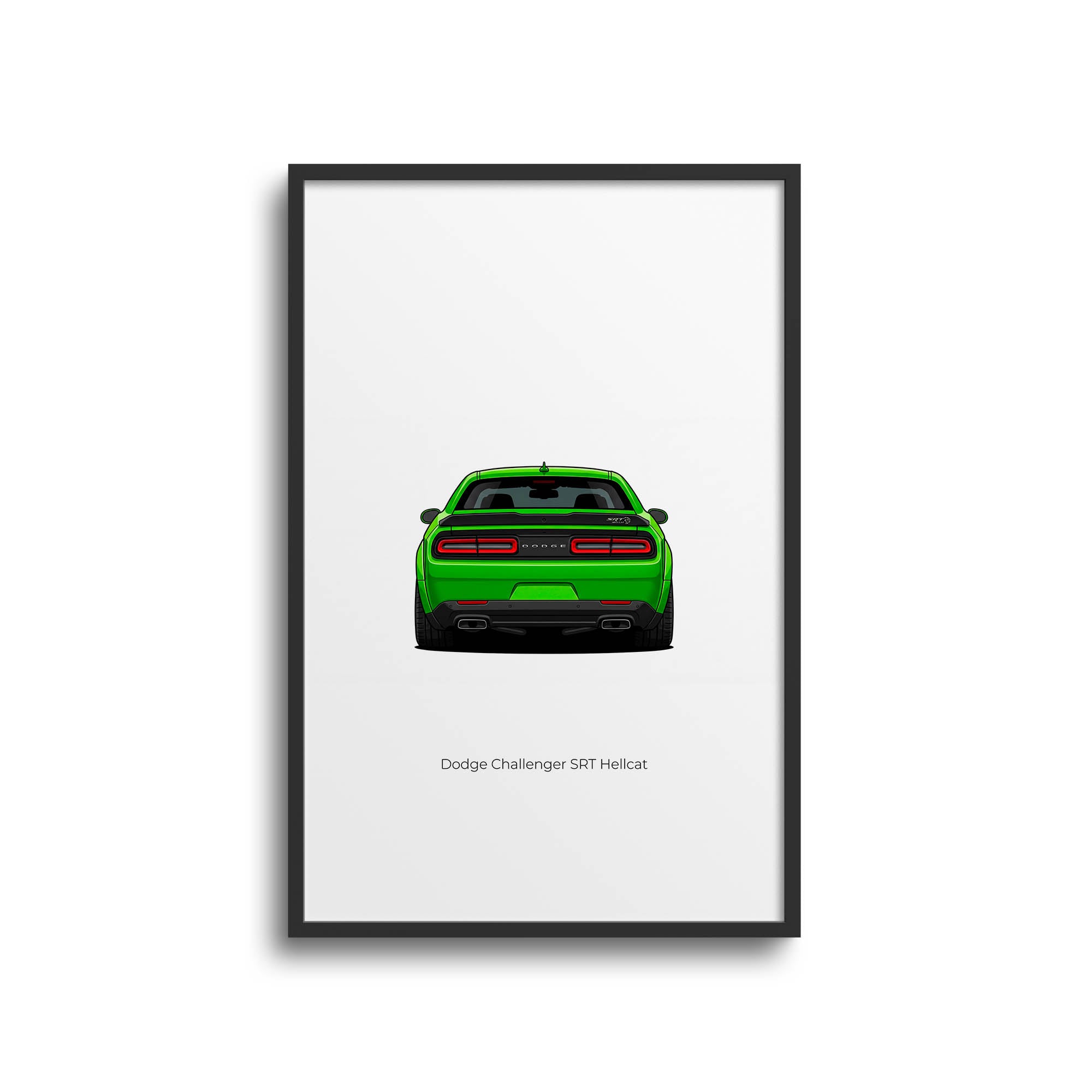 2015 Dodge Challenger SRT Hellcat Sublime – Car Print (Rear)
