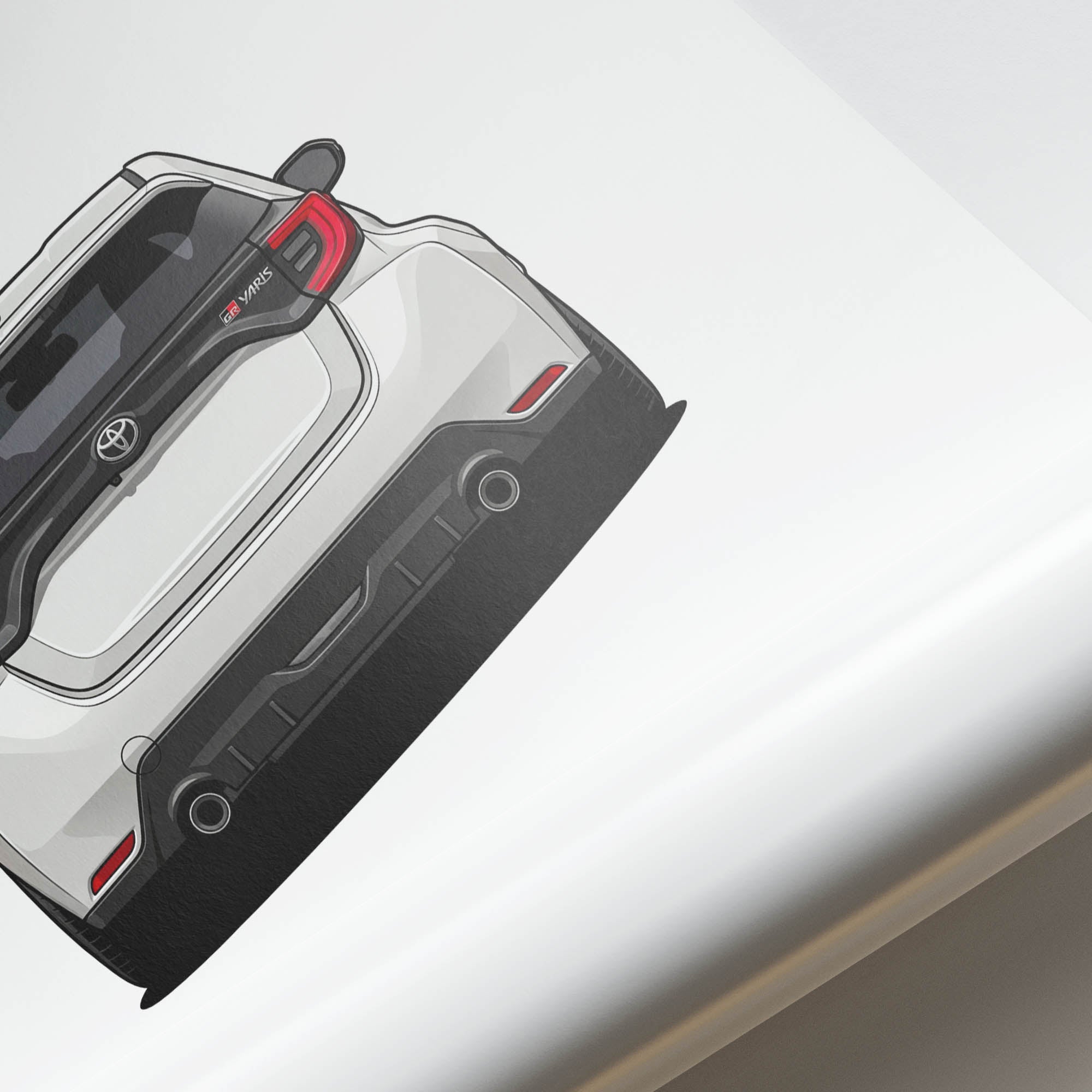 2020 Toyota Gr Yaris Platinum – Car Print (Back)
