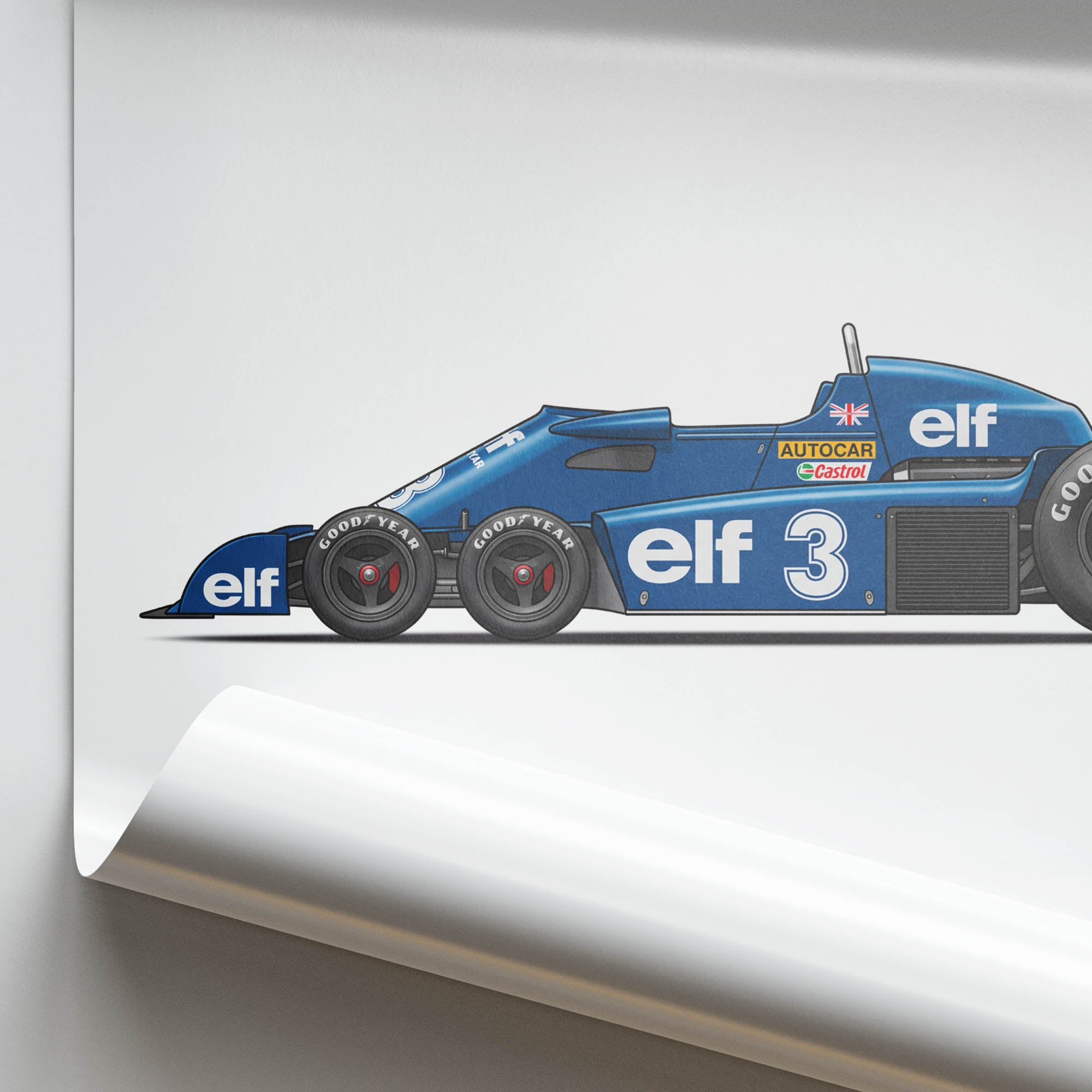 1976 Tyrrell P34 Jody Scheckter Six Wheeler – Car Print