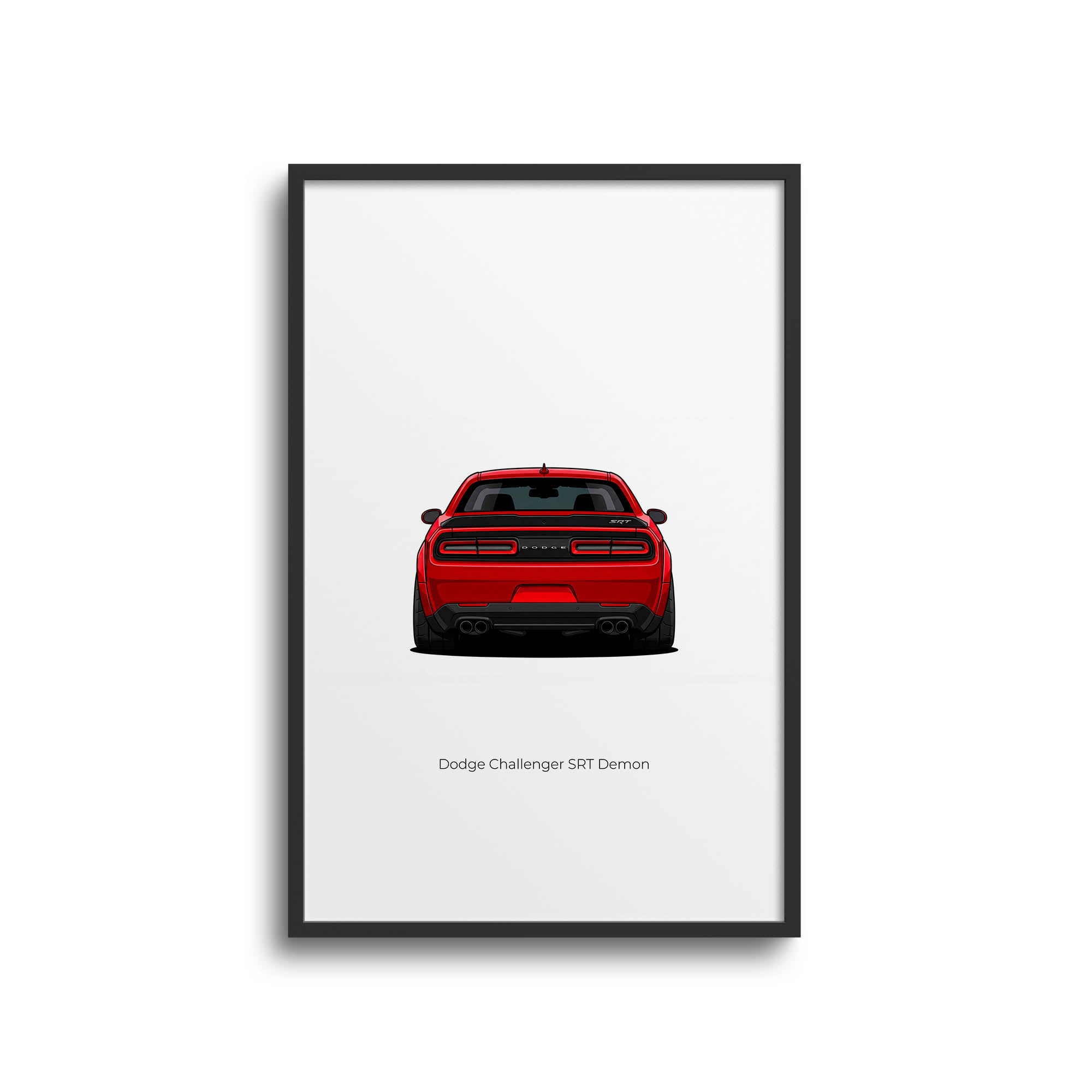 2018 Dodge Challenger SRT Demon Torred – Car Print (Back)