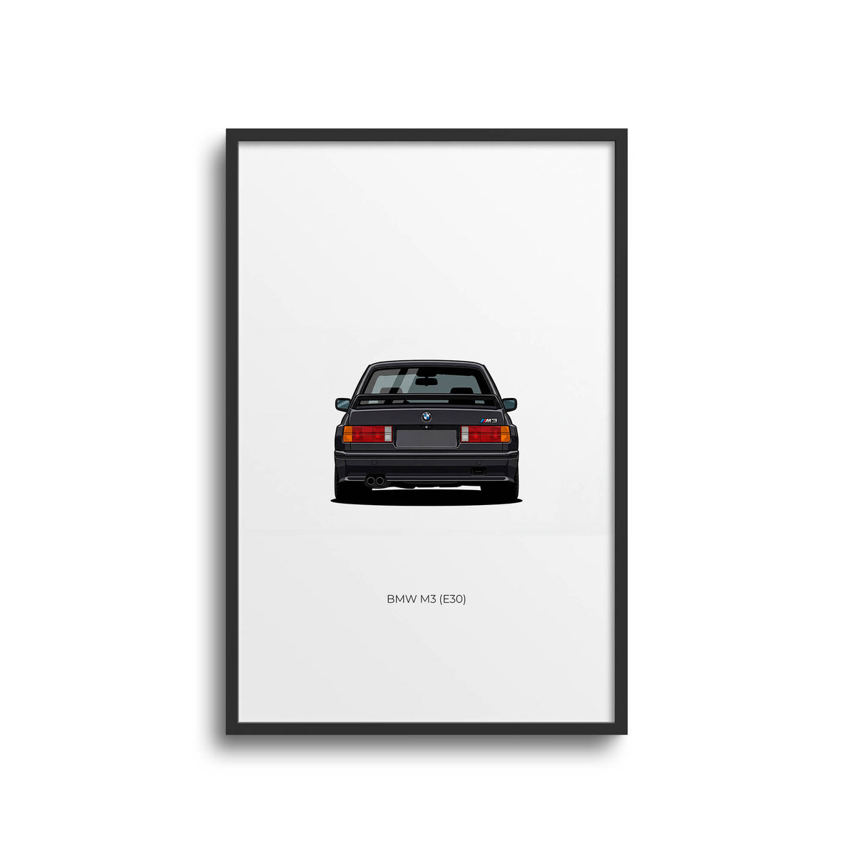 1987 BMW M3 E30 Diamond – Car Print (Back)