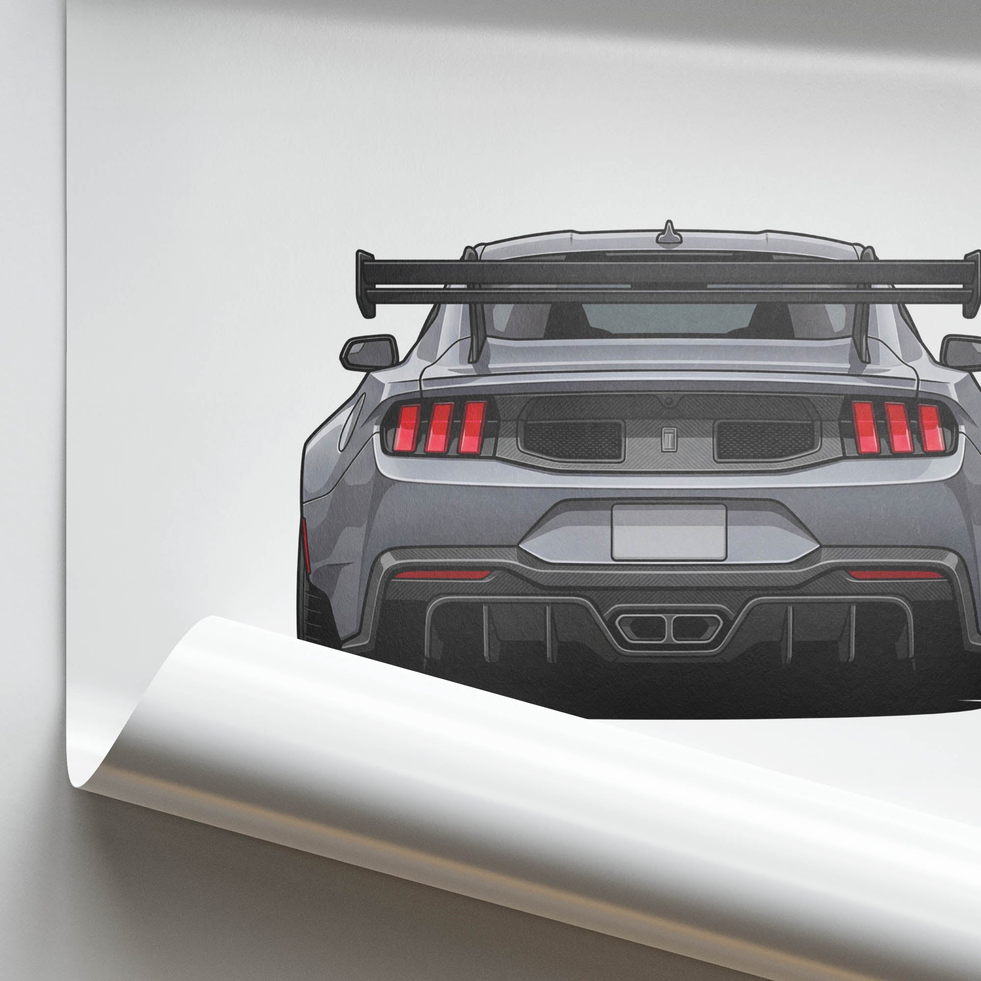 2025 Ford Mustang Gtd Polymimetic – Car Print (Back)