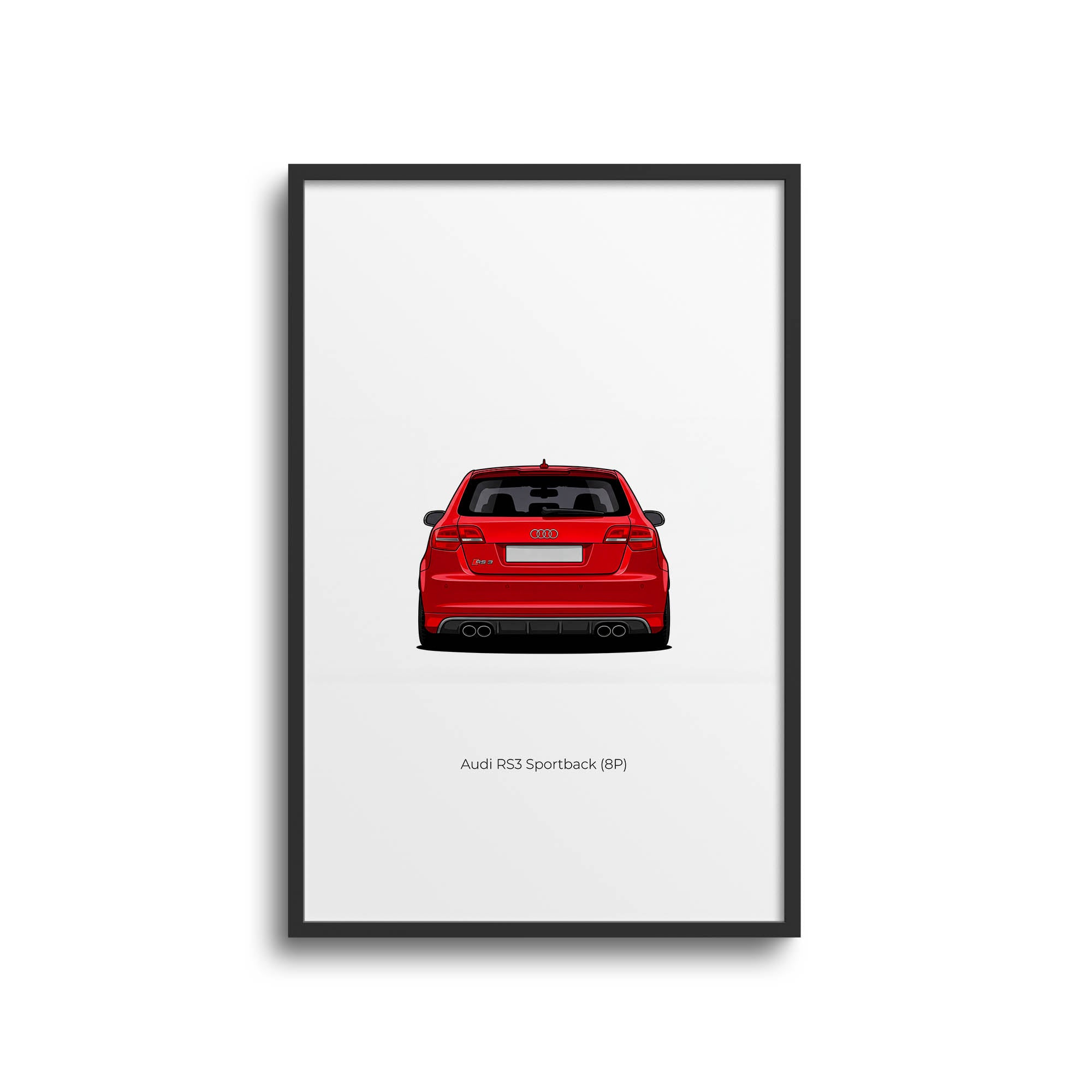 Audi RS3 Poster - 2011 Misano Red RS3 Sport 8P Car Wall Art Print