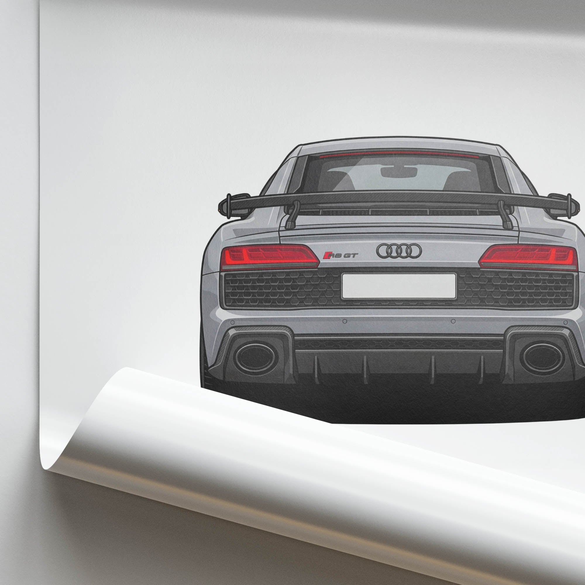 2023 Audi R8 Coupe V10 GT Rwd Suzuka – Car Print (Back)
