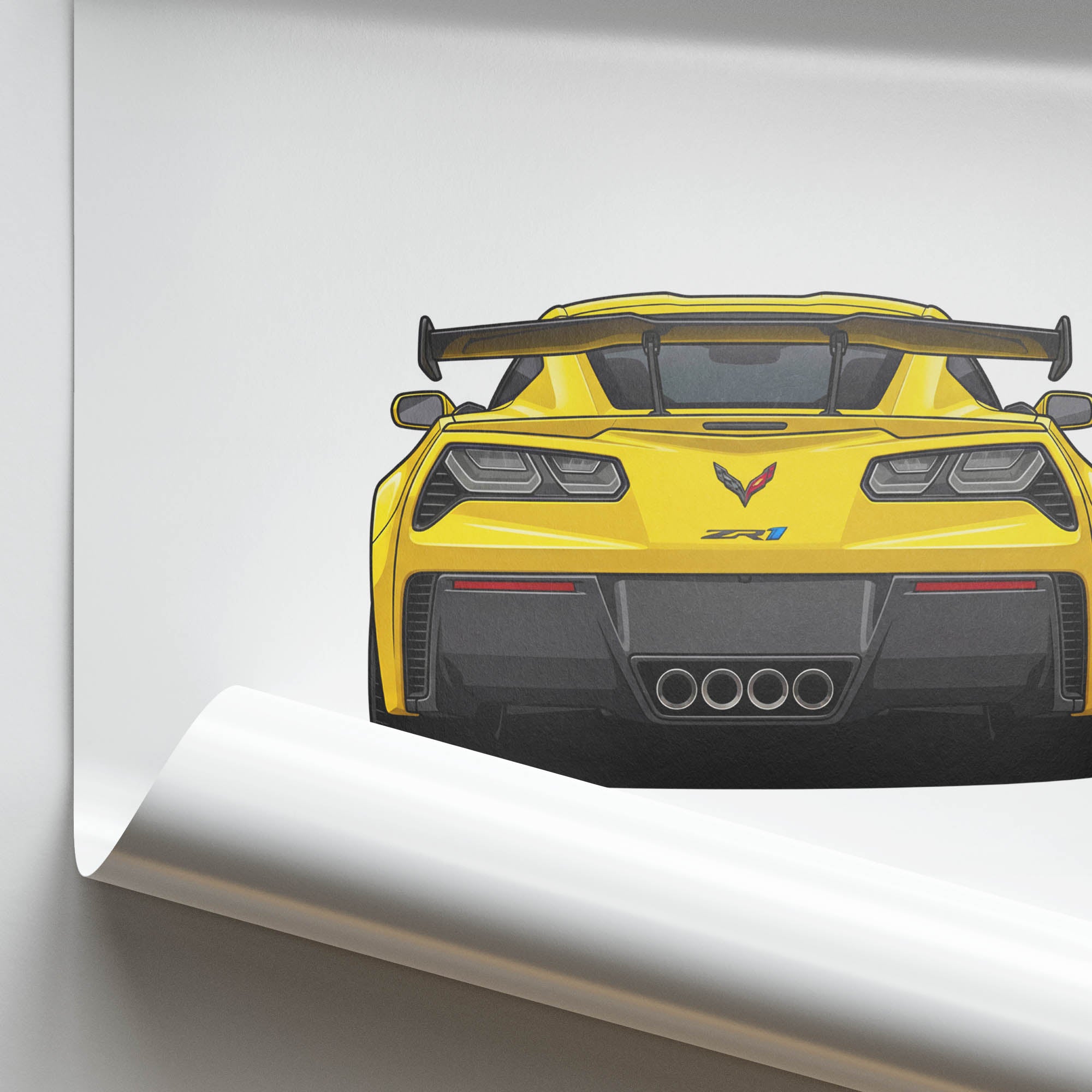 2025 Chevrolet Corvette ZR1 C8 – Car Print (Back)