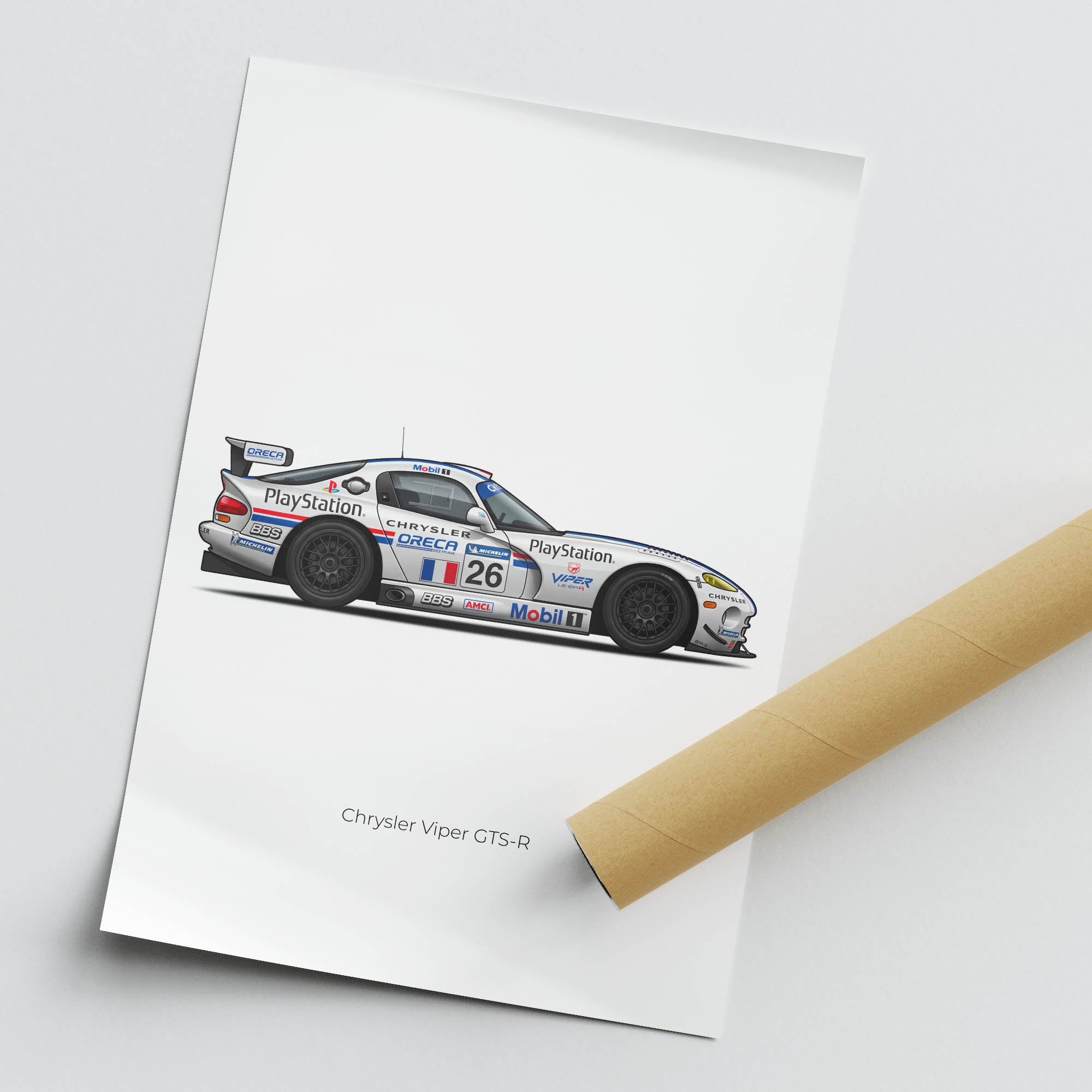 2001 Chrysler Viper Gts R Le Mans Team Oreca – Car Print