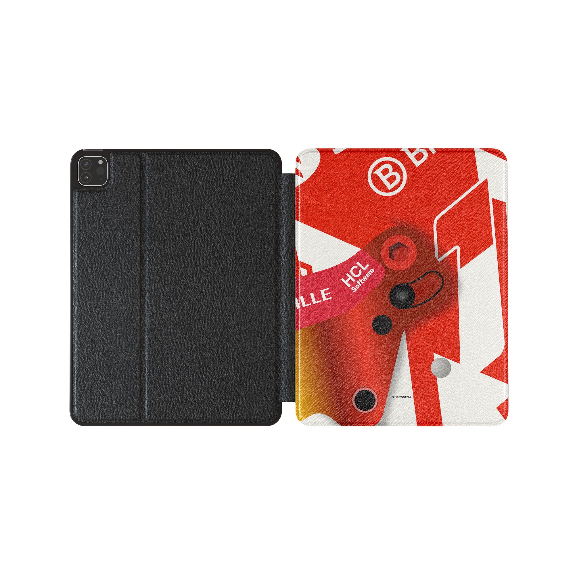 Ferrari F1 iPad Case - Charles Leclerc Monaco GP Helmet Design, Durable Protective Cover