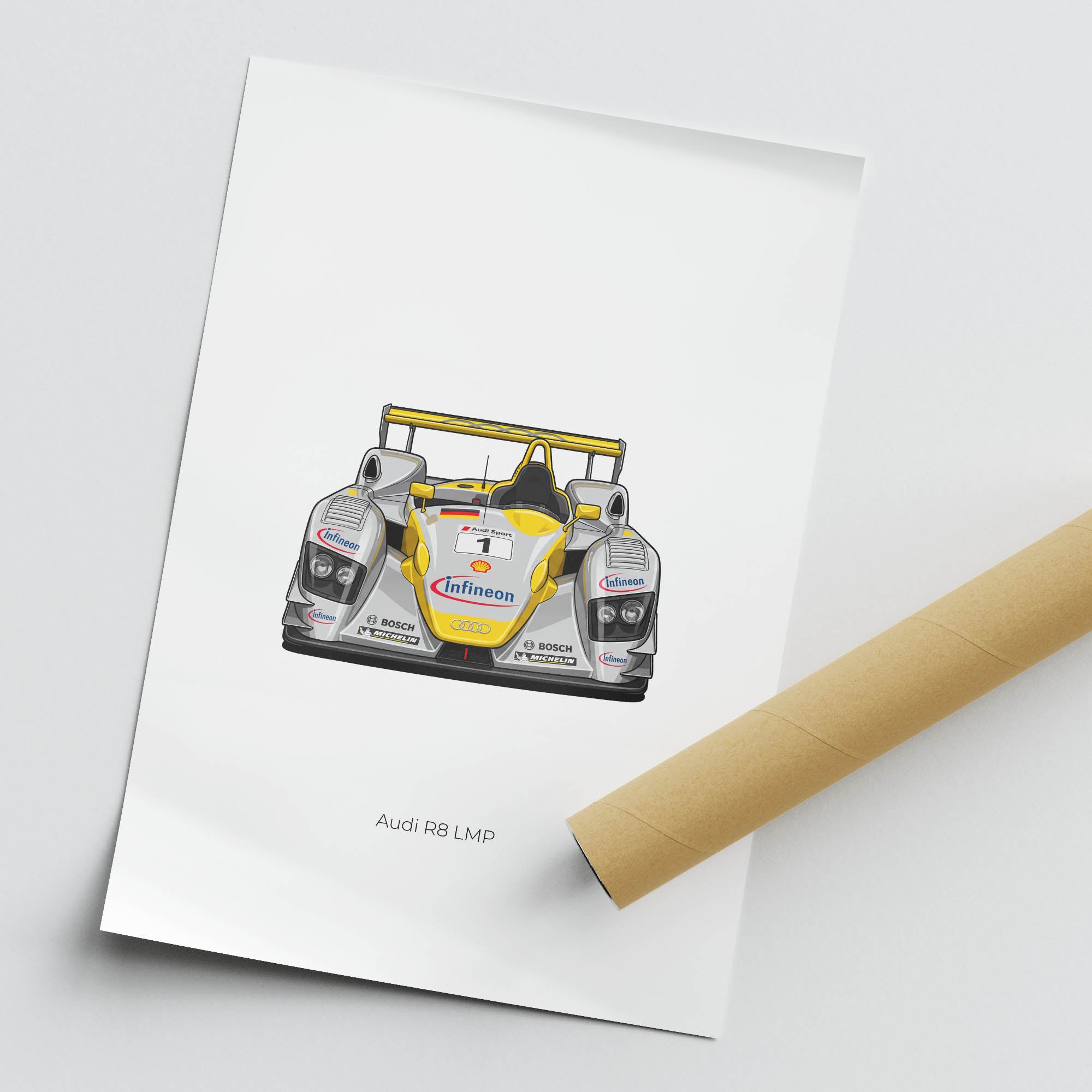 2001 Audi R8 Lmp Infineon – Car Print (Front)